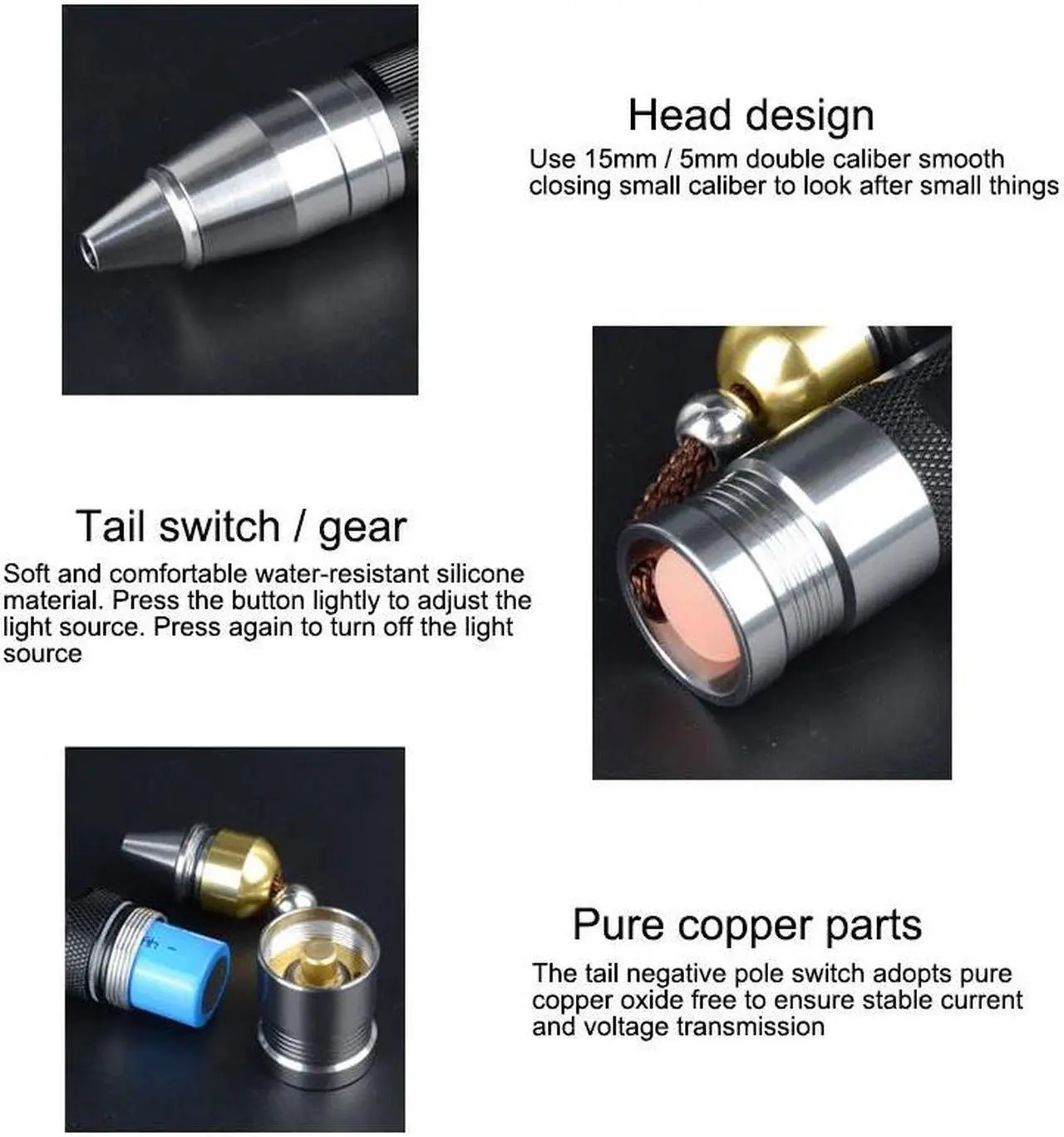 Alt view image 3 of 5 - Jade Identification Torch 3 IN 1 LEDs Light Sources Portable Dedicated UV Flashlight Ultraviolet  Gemstones Jewelry amber Money