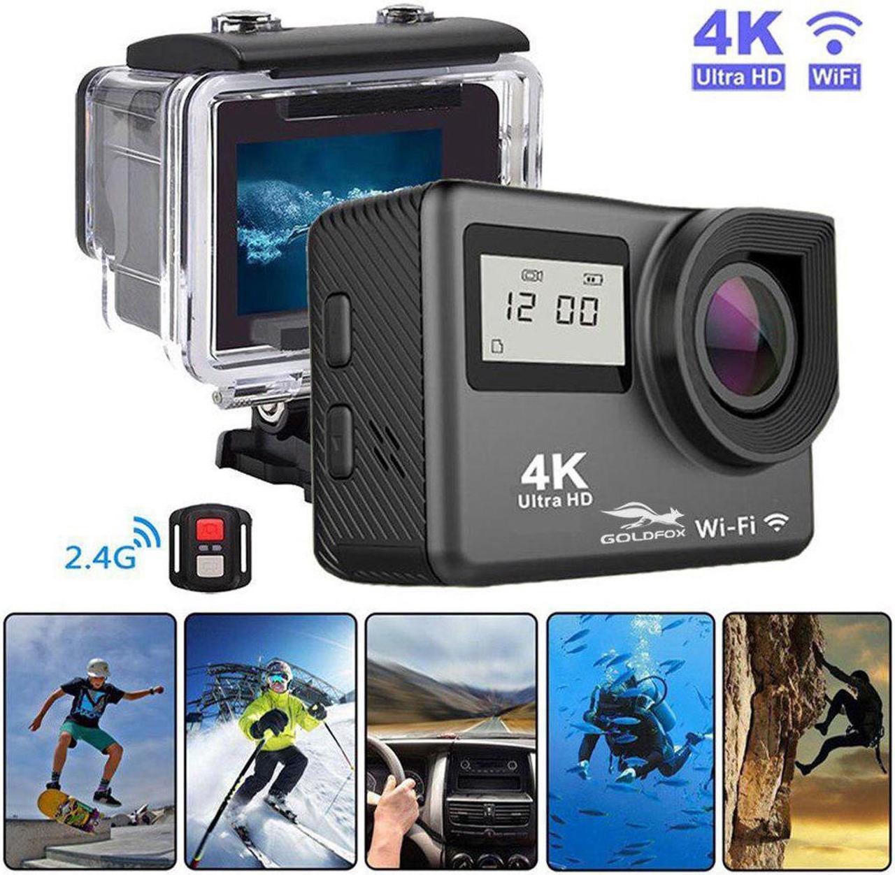 4K Action Camera WIFI 2.0 inch Touch Screen 12MP Video Camera 30m Go Waterproof Pro 170 Degree Wide Angle Lens Sports DV Camera