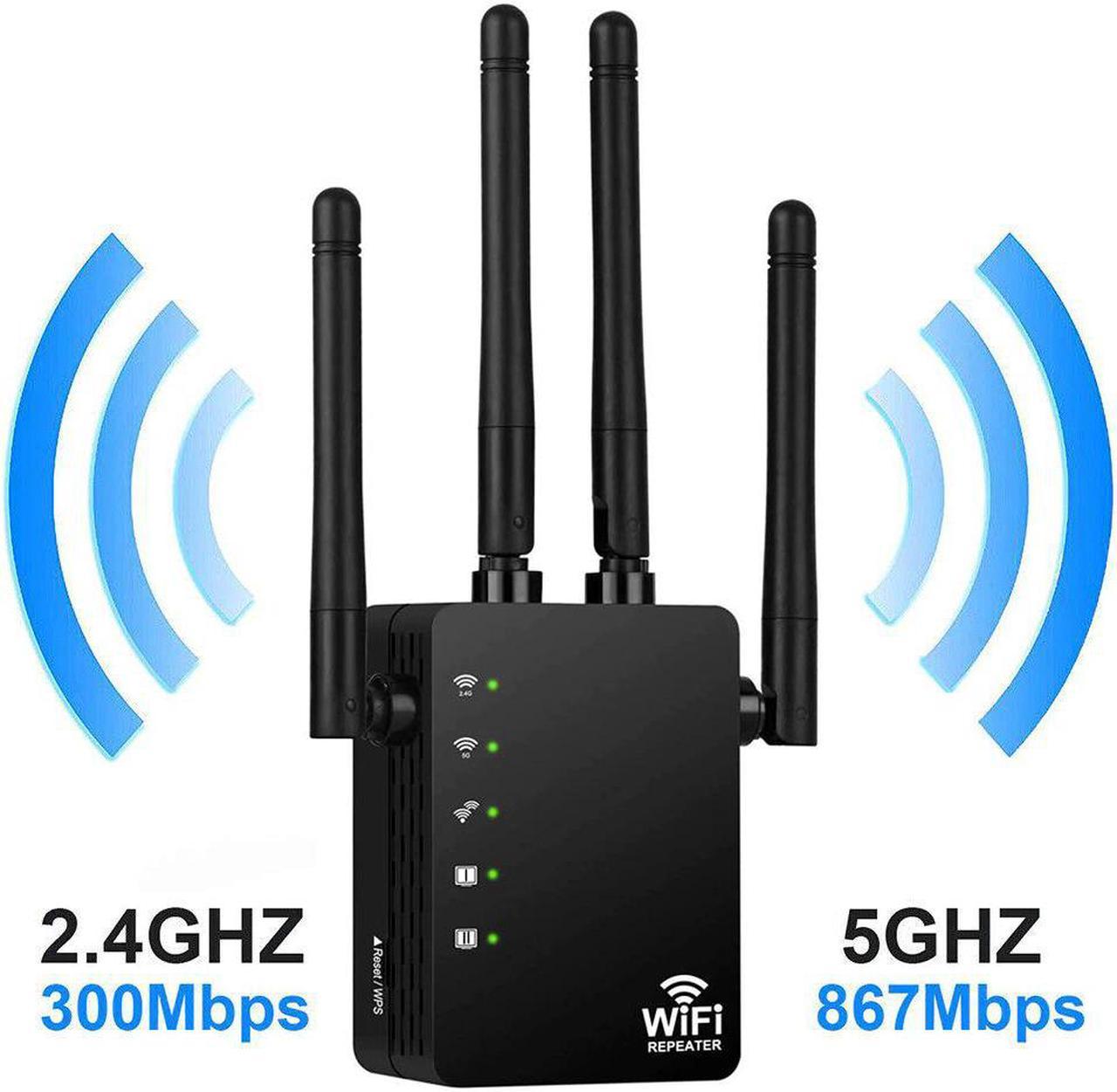 Wifi Repeater Router 300/1200Mbps Dual-Band 2.4/5G 4Antenna Wi-Fi Range Extender Wi Fi Routers Home Network Supplies