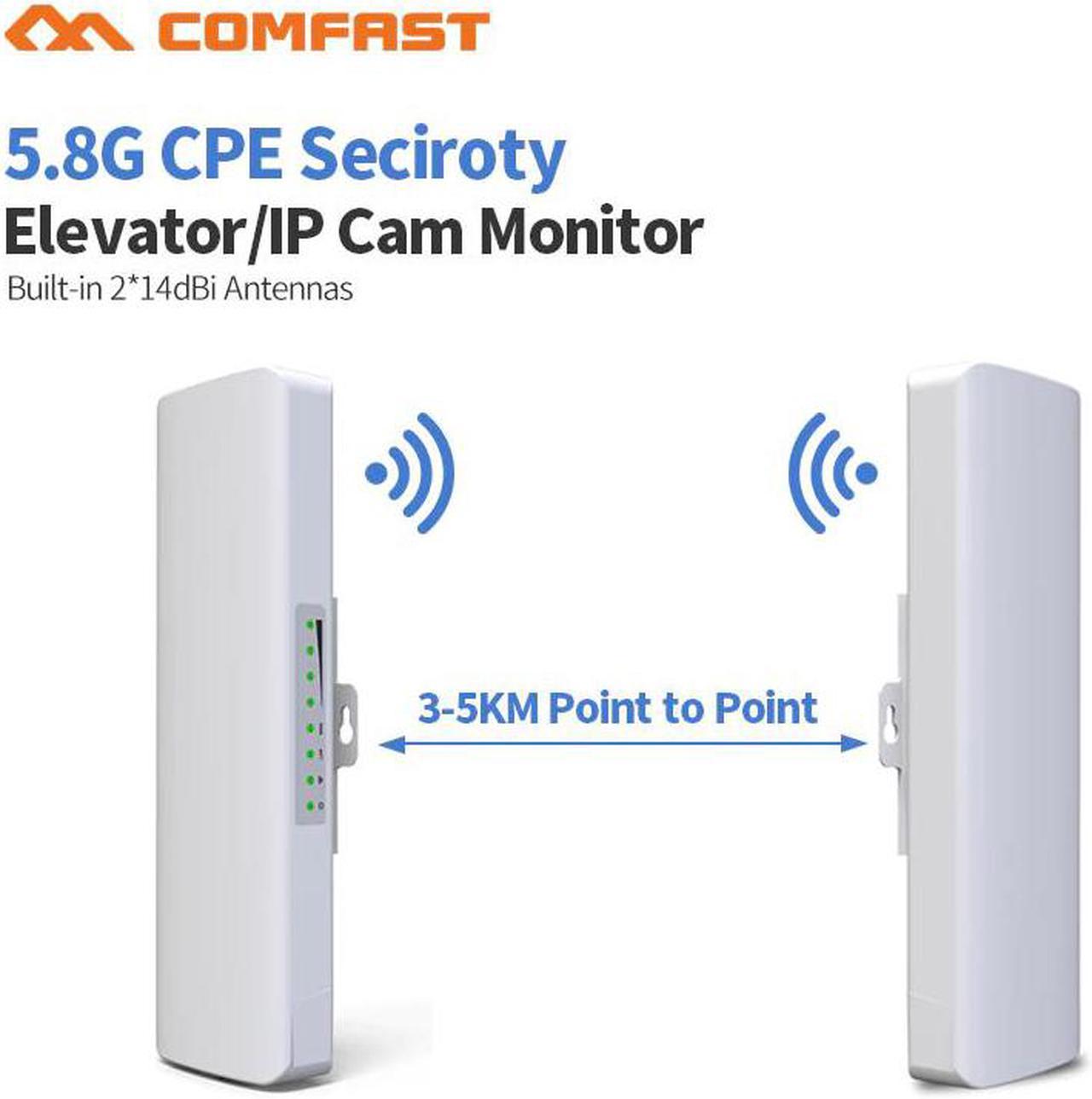 2pcs 3-5km Long Distance Outdoor 5.8G Wifi router 2 Extender Signal Amplifier Point Wifi AP Wireless Bridge CPE Wi fi Antenna AP