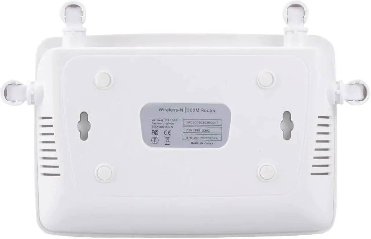 Alt view image 4 of 5 - Firmware Wireless Home Router WIFI Repeater Booster Extender Network 802.11 b/g/n 5 Port RJ45 300Mbps White 4 Antennas
