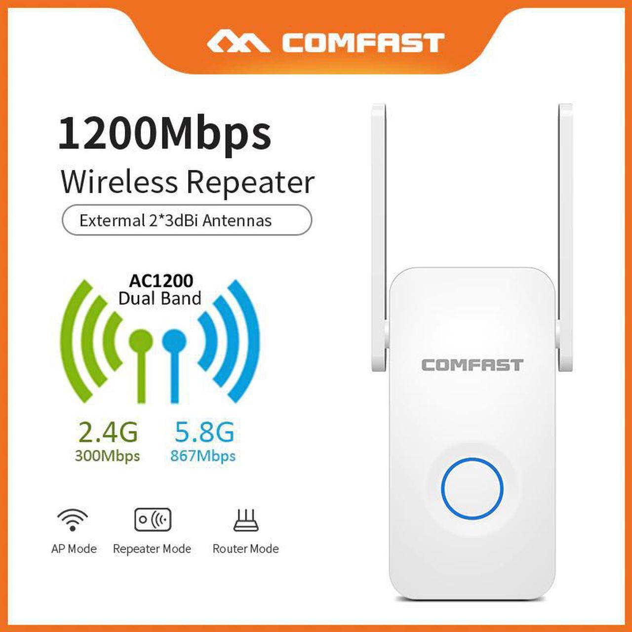 CF-WR752AC Dual Band 1200Mbps WiFi Extender repeater Internet Signal Booster Wireless wifi router 5GH Wi-Fi Range Extend antenna