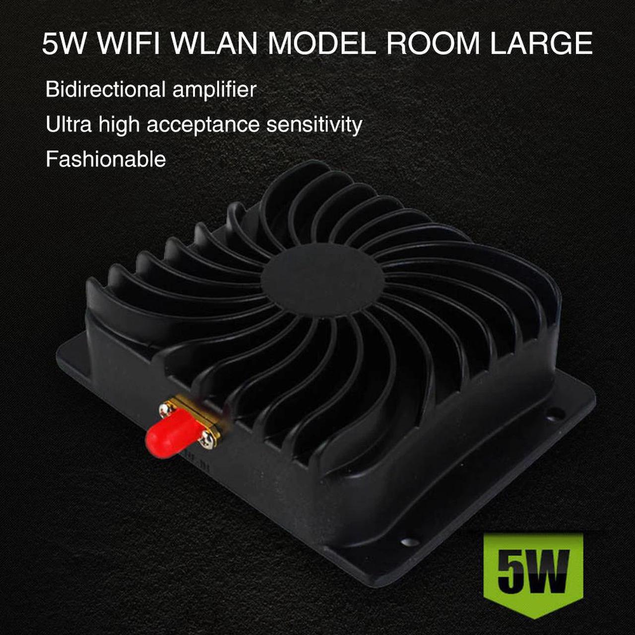 Main image of 2.4GHz Black Durable Repeater 5W Aluminum Power Amplifier Broadband Low Noise WIFI High Power Signal Booster For Wireless Router