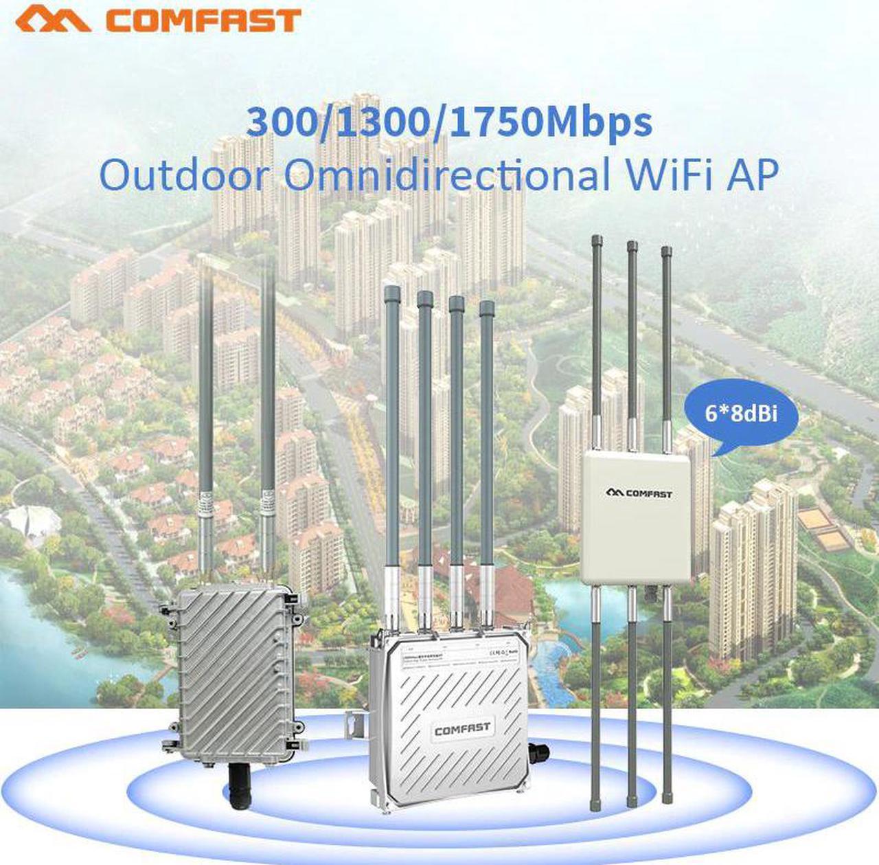 Outdoor WiFi Repeater 300Mbps - 1750Mbps Router Amplifier Wi Fi Booster Outdoor AP Wi-Fi Extender 2.4G+5GHz  Wi-fi Base Station