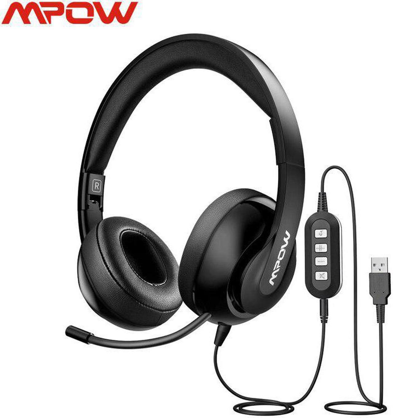 HC4 Wired Headphones For Call Center Retractable Microphone Fold-able Headset USB/3.5mm Plug Headphone For Skype PC Tablet