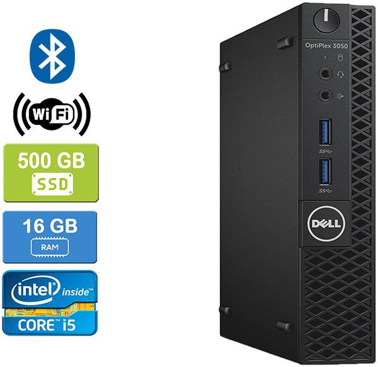 DELL 3050 MICRO Intel Core i5-7500T 2.70 GHz, 16GB, 500GB SSD, Win 10 Pro