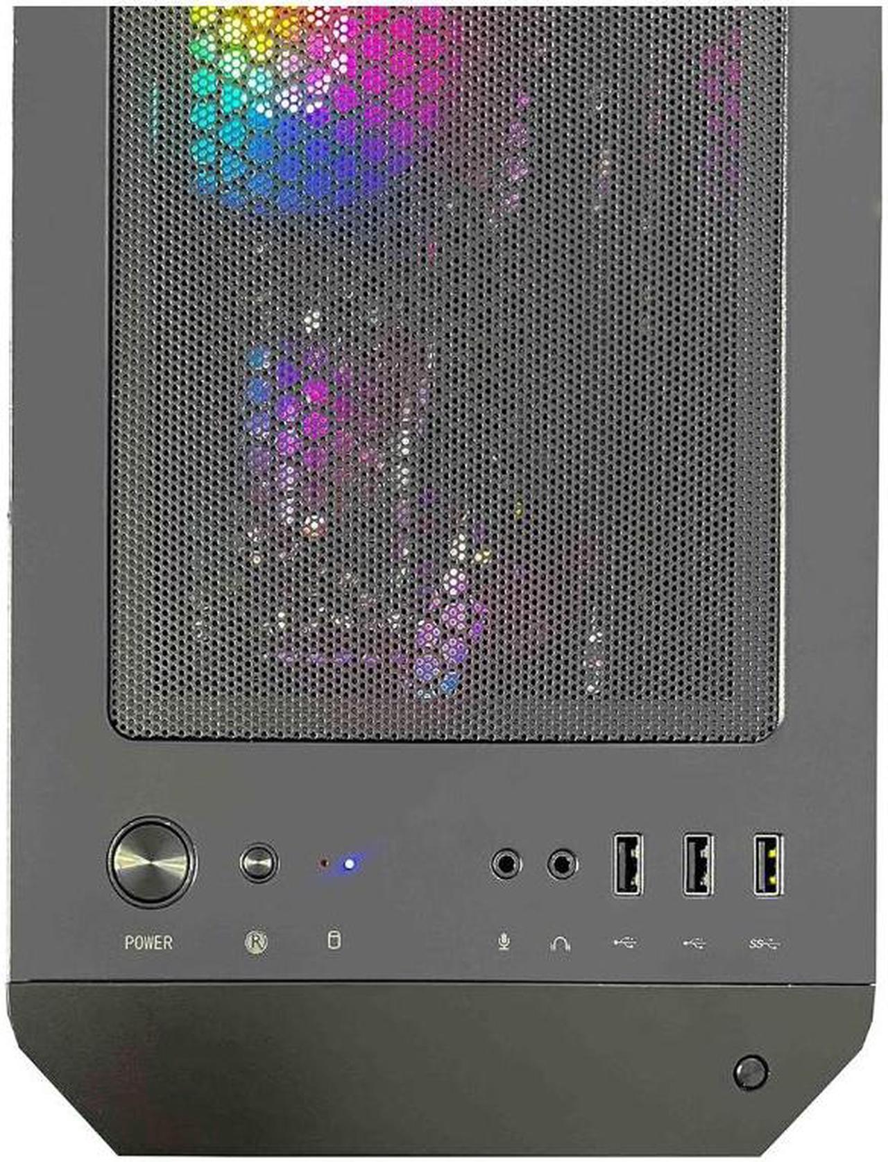 Alt view image 4 of 6 - NSX GAMING PC Desktop AMD Ryzen 5 5500 3.6 GHz, NVIDIA RTX 3050 Ventus 2X Oc, 480 GB NVME SSD, 16GB ( 2*8GB ) DDR4 RGB RAM 3600, 650W Bronze PSU, W11 Built in USA