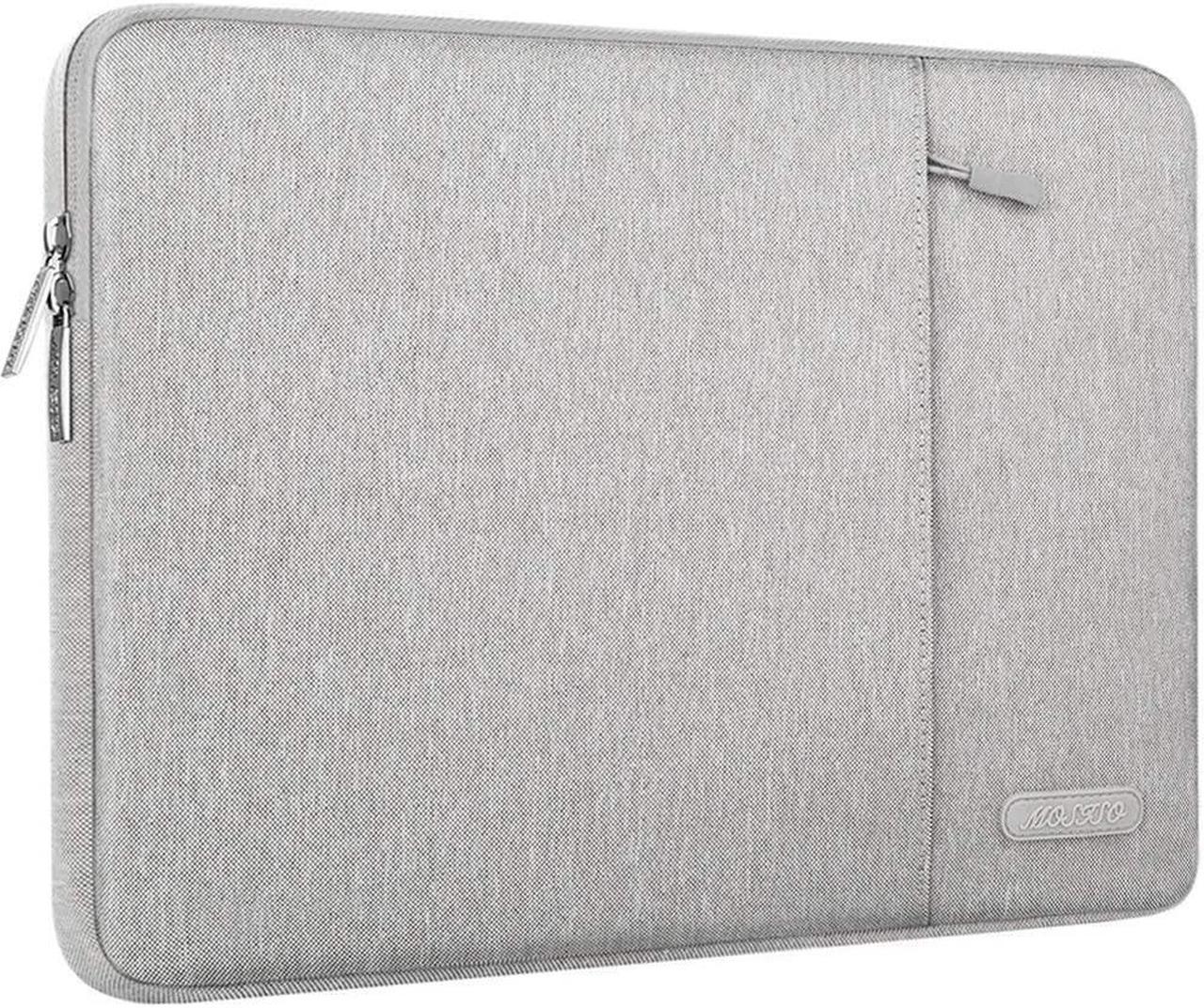 MOSISO Laptop Sleeve Bag Compatible with MacBook Air 13 inch 2018-2022/Pro 13 inch 2016-2022, Polyester Vertical Protective Case with Pocket, Gray