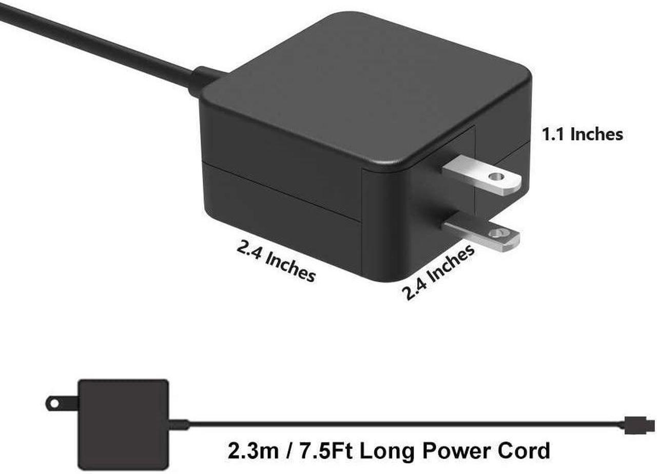 Alt view image 3 of 7 - Type C AC Charger Fit for Acer Chromebook R13 317 CB5-312T CB317-1H CB713-1W CB5-312T-K8Z9 CB5-312T-K40U CB5-312T-K62F CB5-312T-K0YQ CB317-1H-C994 CB317-1HT-P5PF USB Laptop Power Supply Adapter Cord