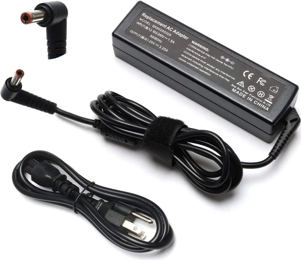 Main image of 65W AC Adapter Laptop Charger for IBM Lenovo IdeaPad Z560 Z570 Z575 Z565 U310 U400 U410 U510 V570 G580 M30-70 B560 B570-1068B3U,CPA-A065 PA-1650-56LC ADP-65KH B PA-1650-37LC Power Supply Cord
