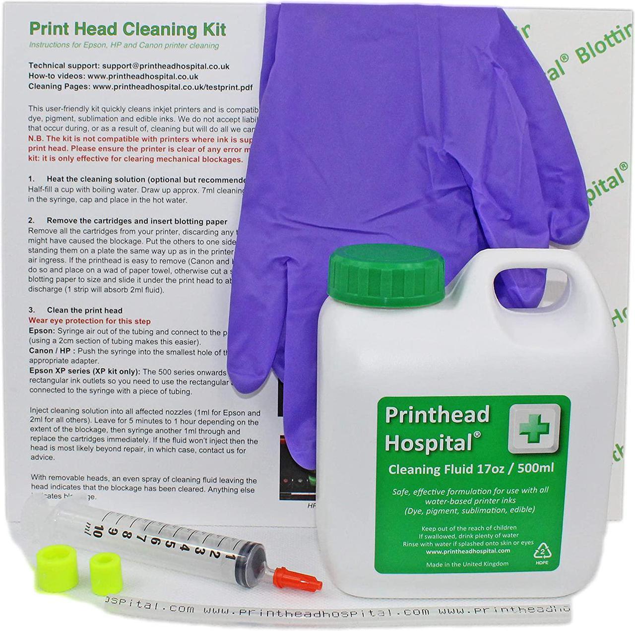 Printhead Hospital Cleaning kit for Epson, Brother, Canon, HP Inkjet Printers - 500ml