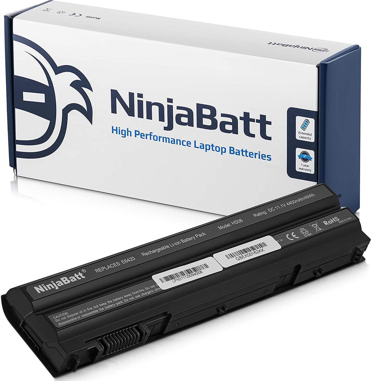 NinjaBatt Battery for Dell T54FJ E6430 E6420 8858X E6520 E5430 E6530 E5520 E5420 E6440 5520 T54F3 E5530 17R 5720 M5Y0X 7420 15R 5520 NHXVW 312-1324 3460 - High Performance [6 Cells/4400mAh]