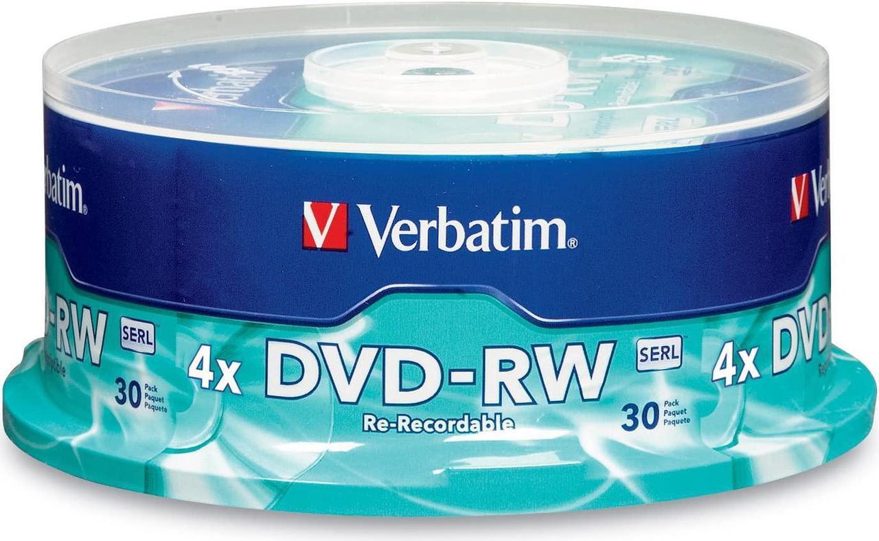 Verbatim DVD-RW 4.7GB 4X with Branded Surface 30-Disc Spindle 95179