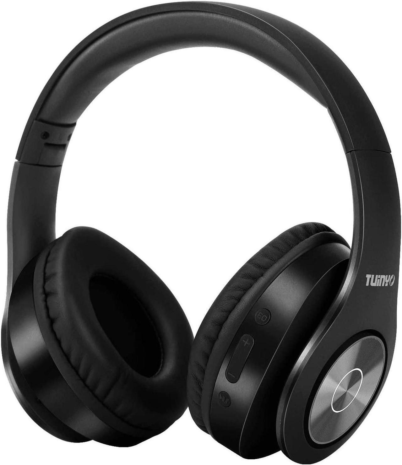 Main image of TUINYO Wireless Headphones Over Ear, Bluetooth Headphones with Microphone, Foldable Stereo Wireless Headsetfor Travel Work TV PC Cellphone-Black