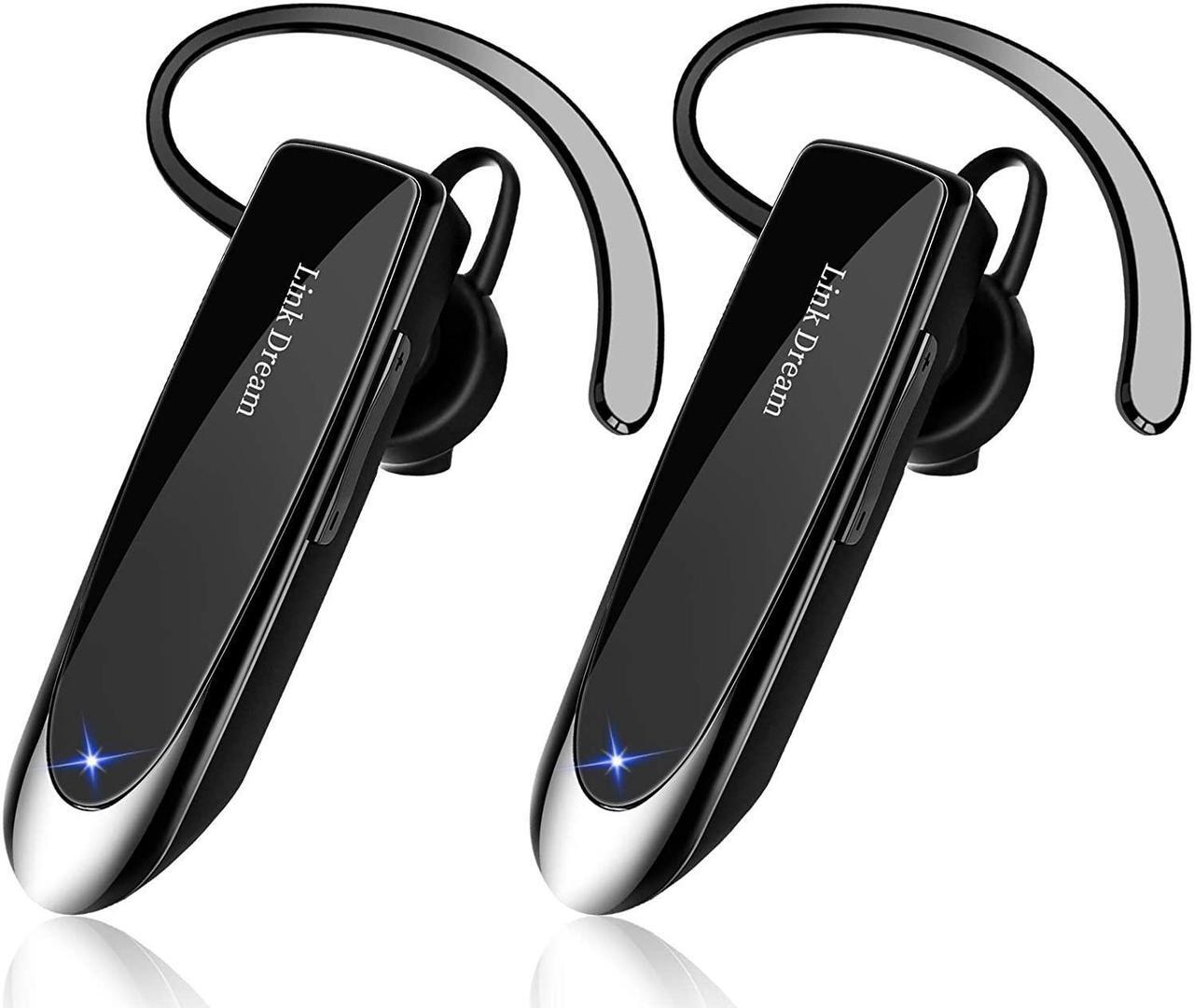 Main image of Bluetooth Earpiece for Cell Phone Hands Free Wireless Headset Noise Cancelling Mic 24Hrs Talking 1440Hrs Standby Compatible with iPhone Android for Driver Trucker (2 Pack)