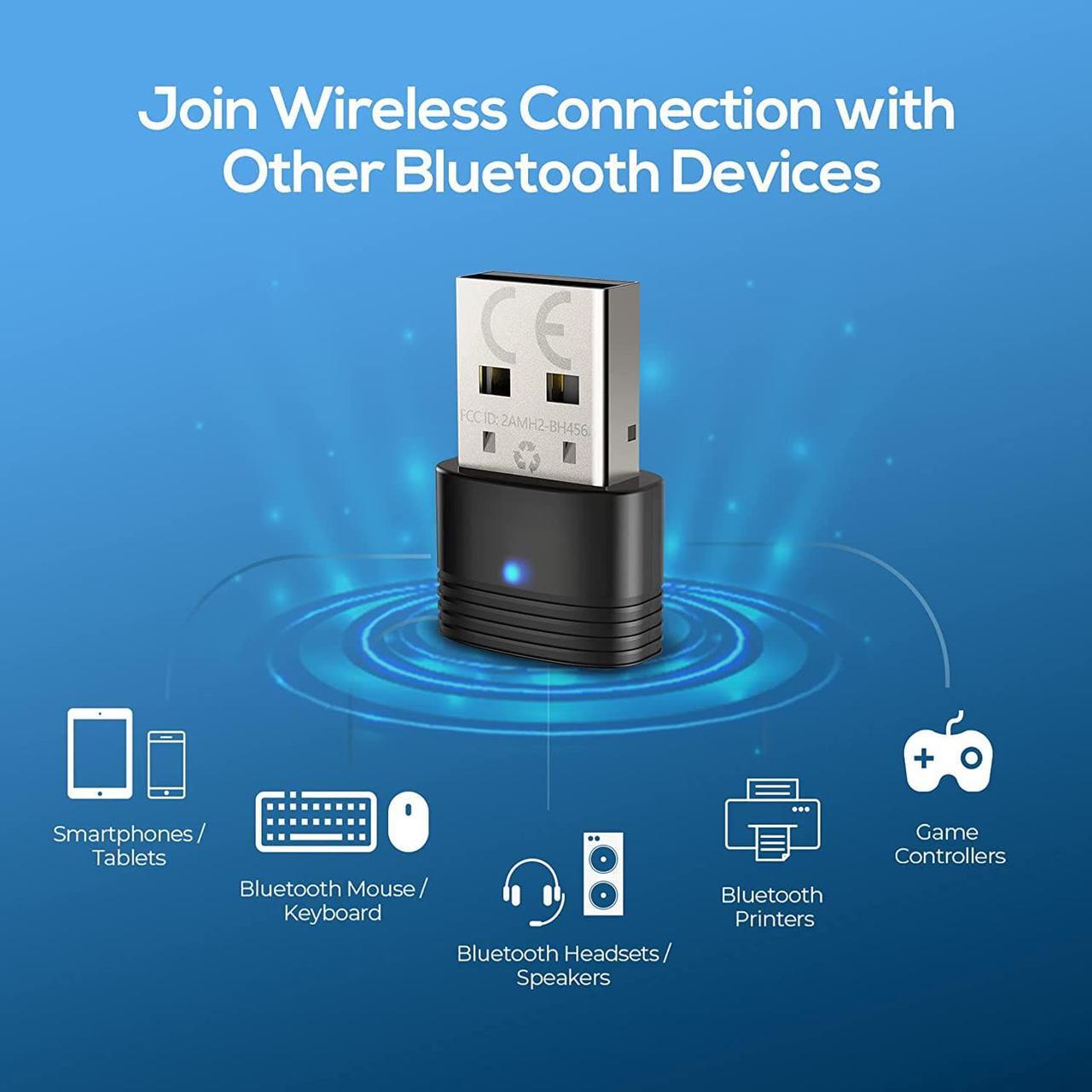 Alt view image 2 of 6 - Wireless Adapter for PC,USB Wireless Adapter 5.0, Plug and Play Wireless Transmitter & Receiver Compatible with Win 7/ 8.1/10, for PC, Desktop, Laptop, Keyboard, Headset, Mouse, Printer