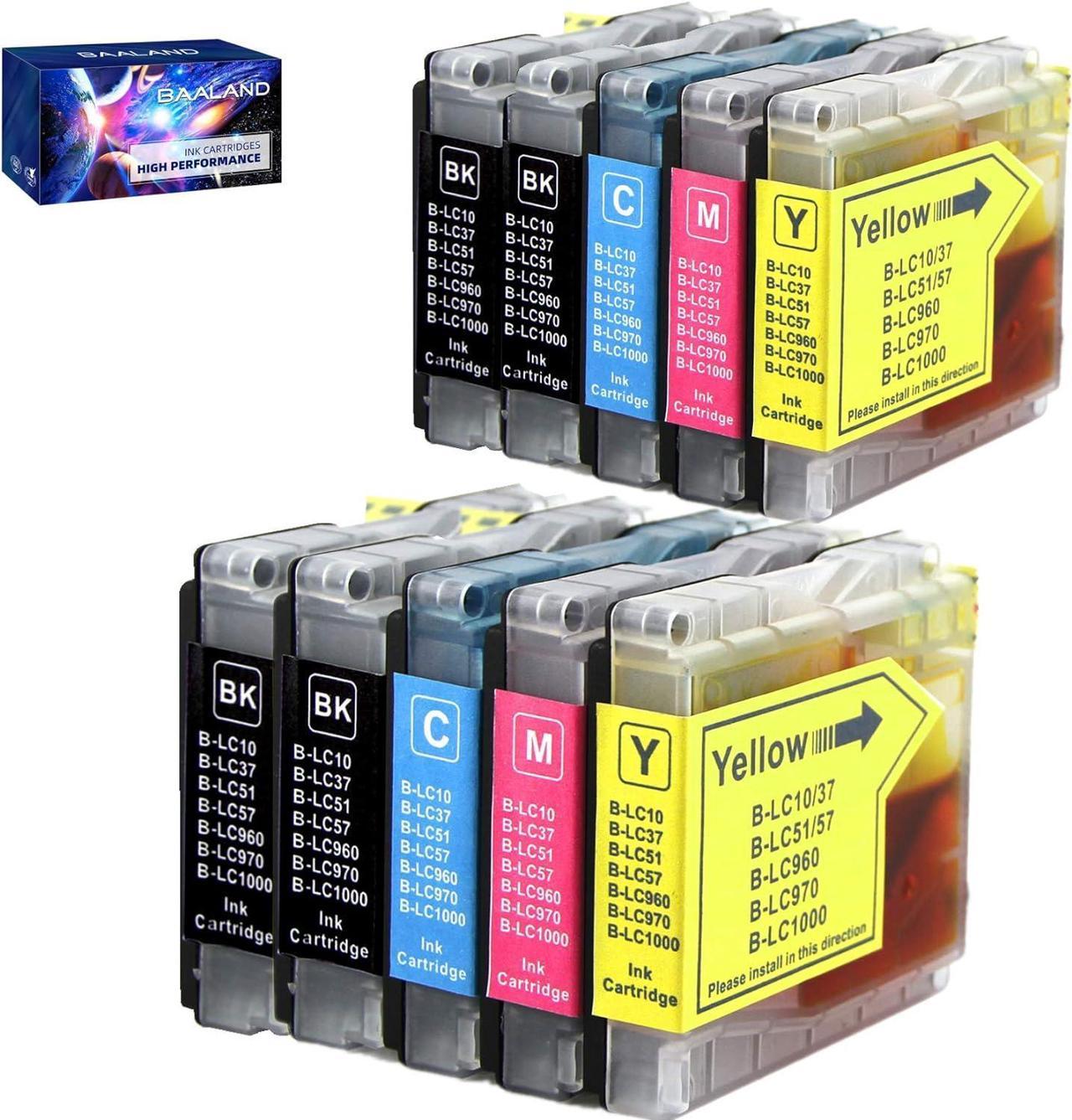 BAALAND Compatible LC51 LC-51 Ink for Brother MFC-240c 230C MFC-885c MFC-465cn MFC-5860CN (4 Black, 2 Cyan, 2 Magenta, 2 Yellow, 10-Pack)