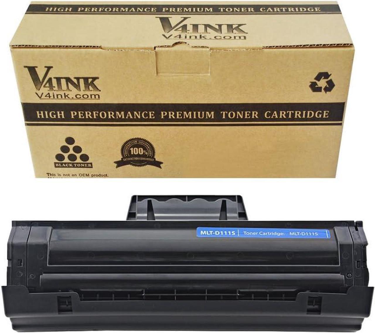 V4INK 1 Pack New Replacement for Samsung MLT-D111S Toner Cartridge for use with Samsung Xpress SL-M2020, SL-M2020W, SL-M2070, SL-M2070W, SL-M2070FW SL-2022W SL-2022FW Printer