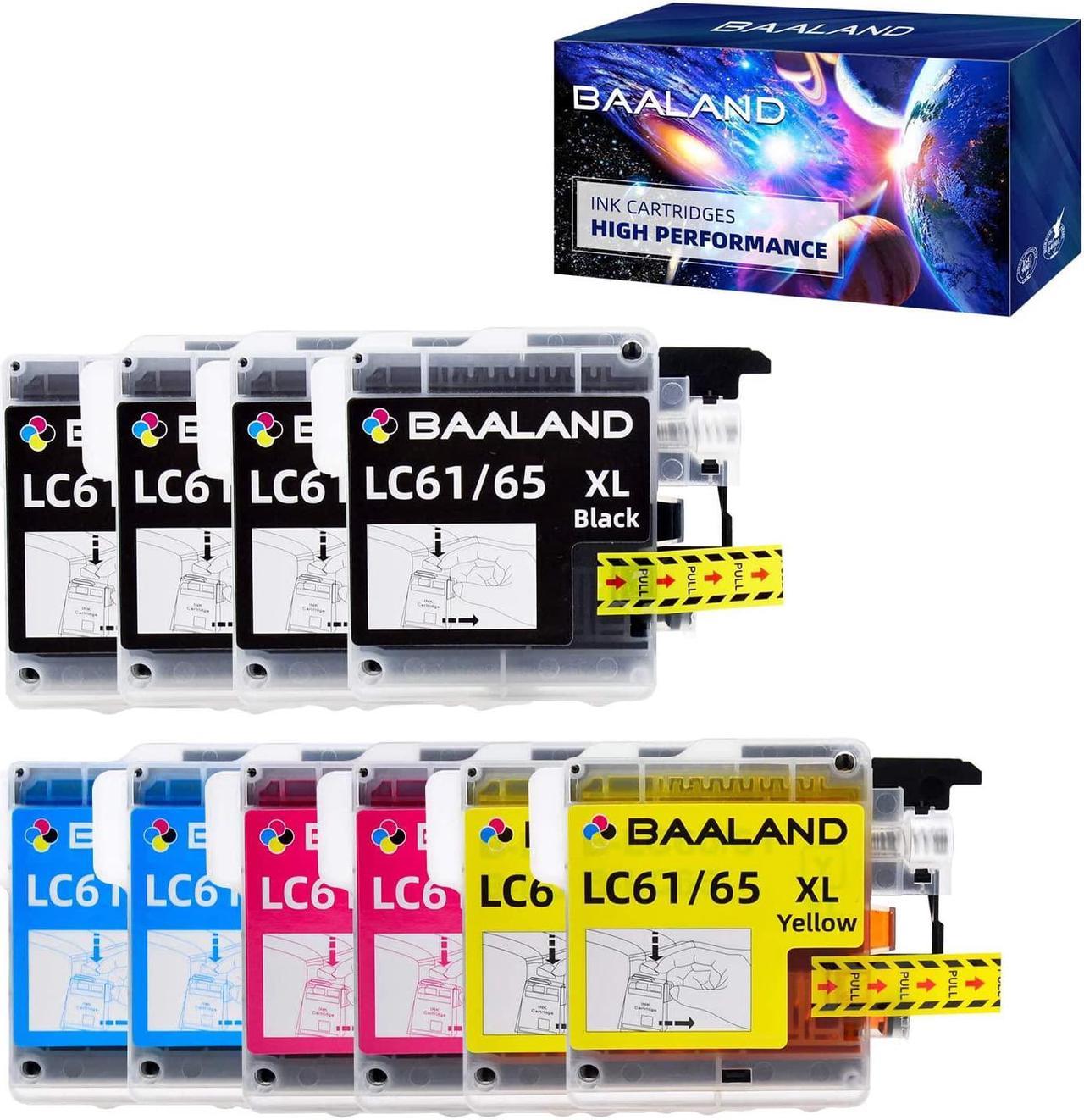 BAALAND Ink Cartridge Replacement for Brother LC61 LC-61 LC61BK LC61C LC61M LC61Y Brother Printer Ink for MFC-415W, MFC-615W, MFC-495CW, MFC-490CW,MFC-6490CW, MFC-6890CDW (4BK/2C/2M/2Y 10Pack)