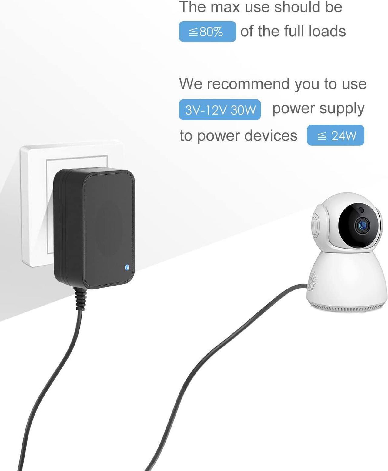 Alt view image 7 of 7 - 30W Universal AC to DC Power Supply Adapter 3V to 12V Adjustable with 14Adapter Tips & USB Port for Household Electronics Routers 2.5A Max