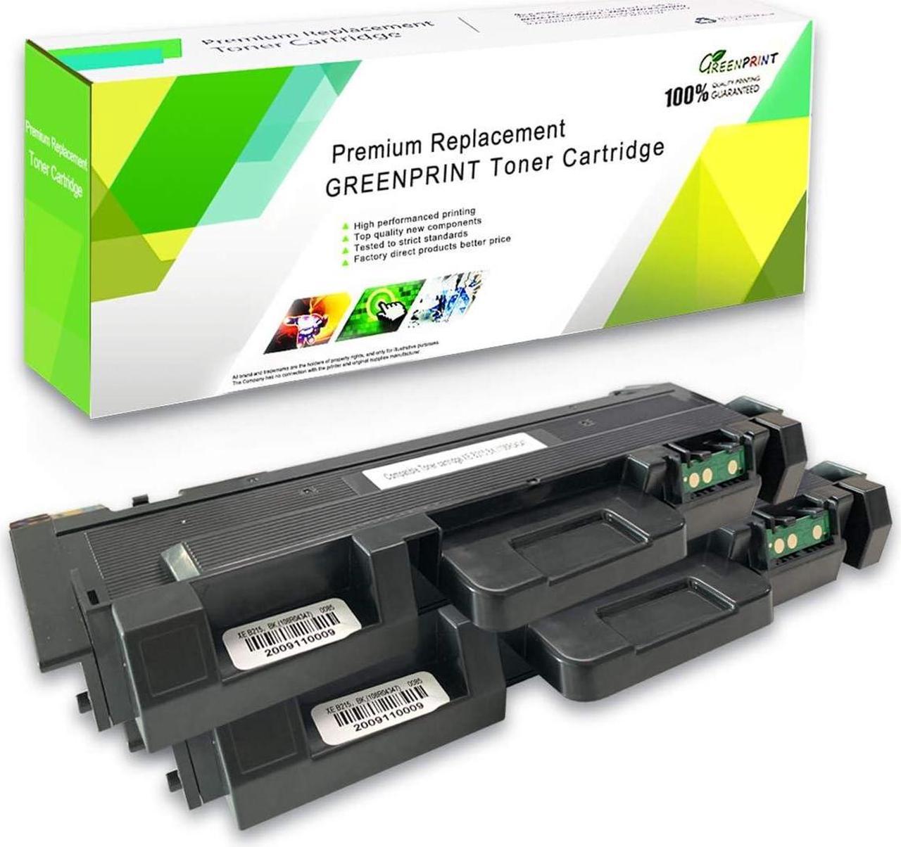 Compatible Toner Cartridges 2 Black B205 B210 B215 High Capacity 3000 Pages for Xerox B205NI B210DNI B215DNI Multifunction Printer 106R04347 GREENPRINT