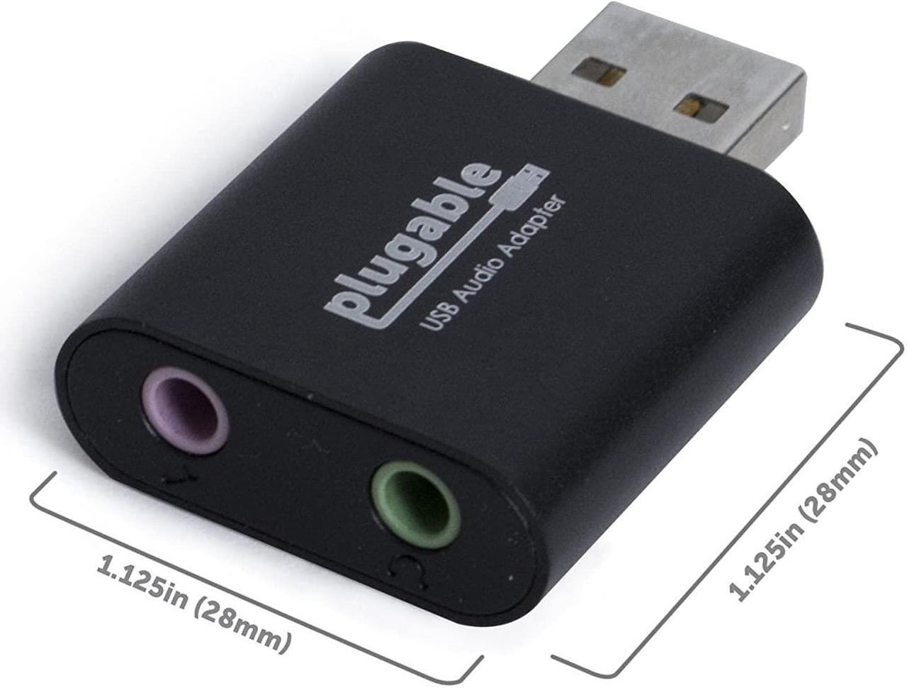 Alt view image 3 of 7 - USB Audio Adapter with 3.5mm Speaker-Headphone and Microphone Jack Add an External Stereo Sound Card to Any PC Compatible with Windows Mac and Linux - Driverless