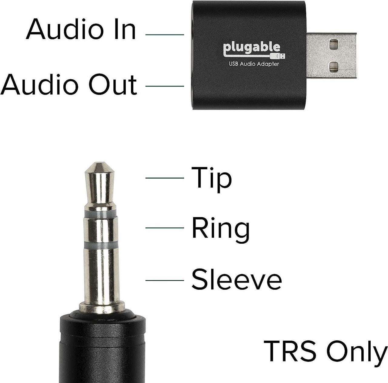 Alt view image 5 of 7 - USB Audio Adapter with 3.5mm Speaker-Headphone and Microphone Jack Add an External Stereo Sound Card to Any PC Compatible with Windows Mac and Linux - Driverless