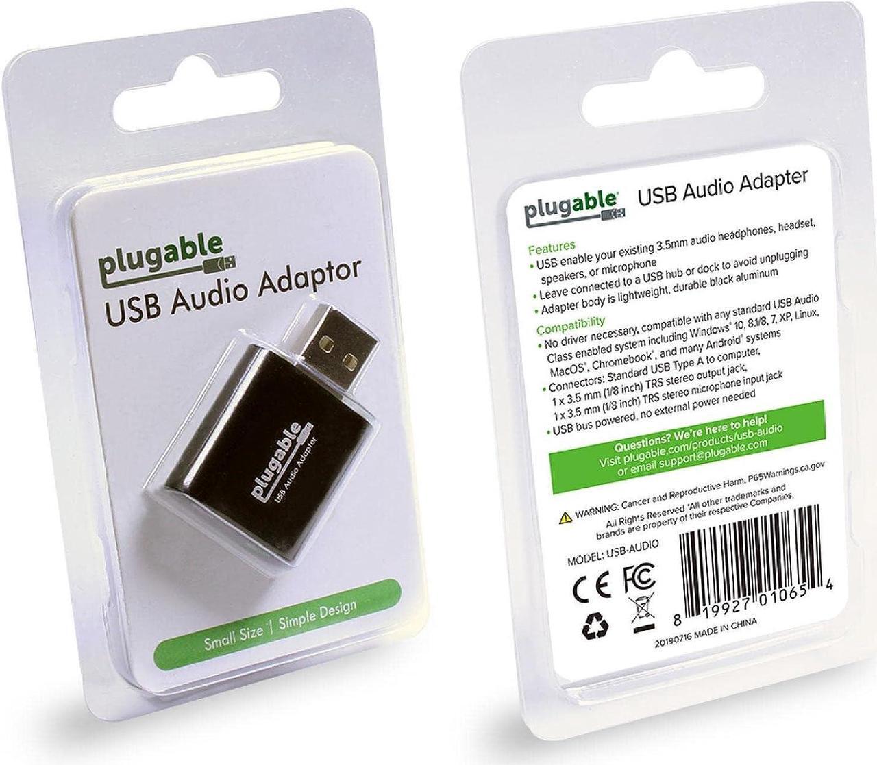 Alt view image 6 of 7 - USB Audio Adapter with 3.5mm Speaker-Headphone and Microphone Jack Add an External Stereo Sound Card to Any PC Compatible with Windows Mac and Linux - Driverless