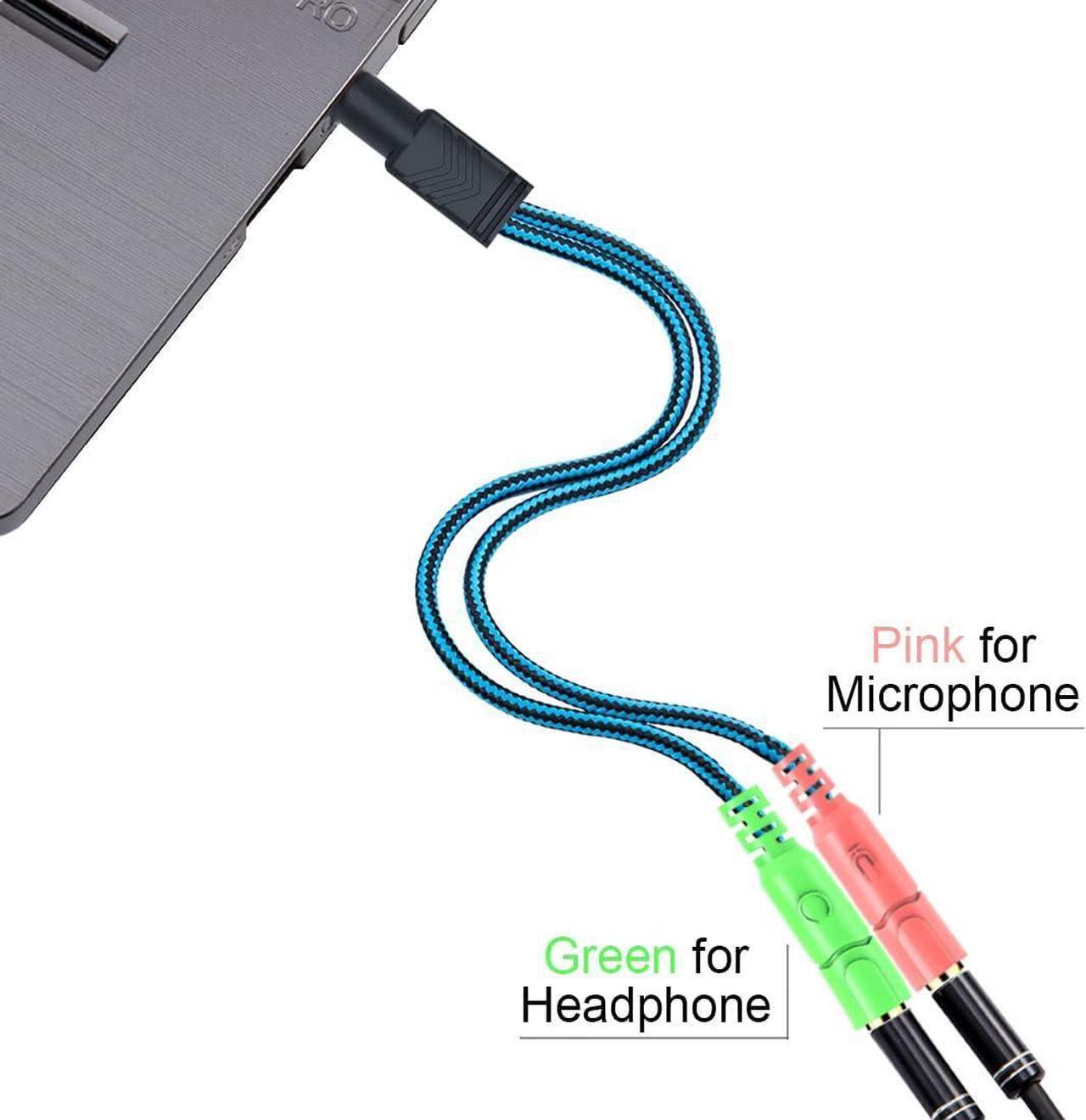 Alt view image 5 of 7 - 3.5mm Jack Cable Headset Adapter Kit Mutual Convertors for Laptop Mac PS4 Smartphone Xbox One Tablet Earphone with Headphone/Microphone Simultaneously Y Splitter Audio 2 Female to 1 Male