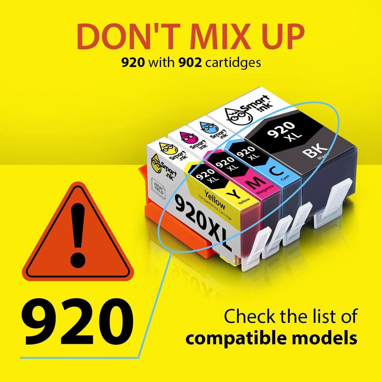 Alt view image 3 of 6 - Smart Ink Compatible Ink Cartridge Replacement  920 XL 920XL (2BK & 2C/M/Y 8 Pack Combo) Compatible with HP Officejet 6000 6500 6500A 7000 7500 7500A