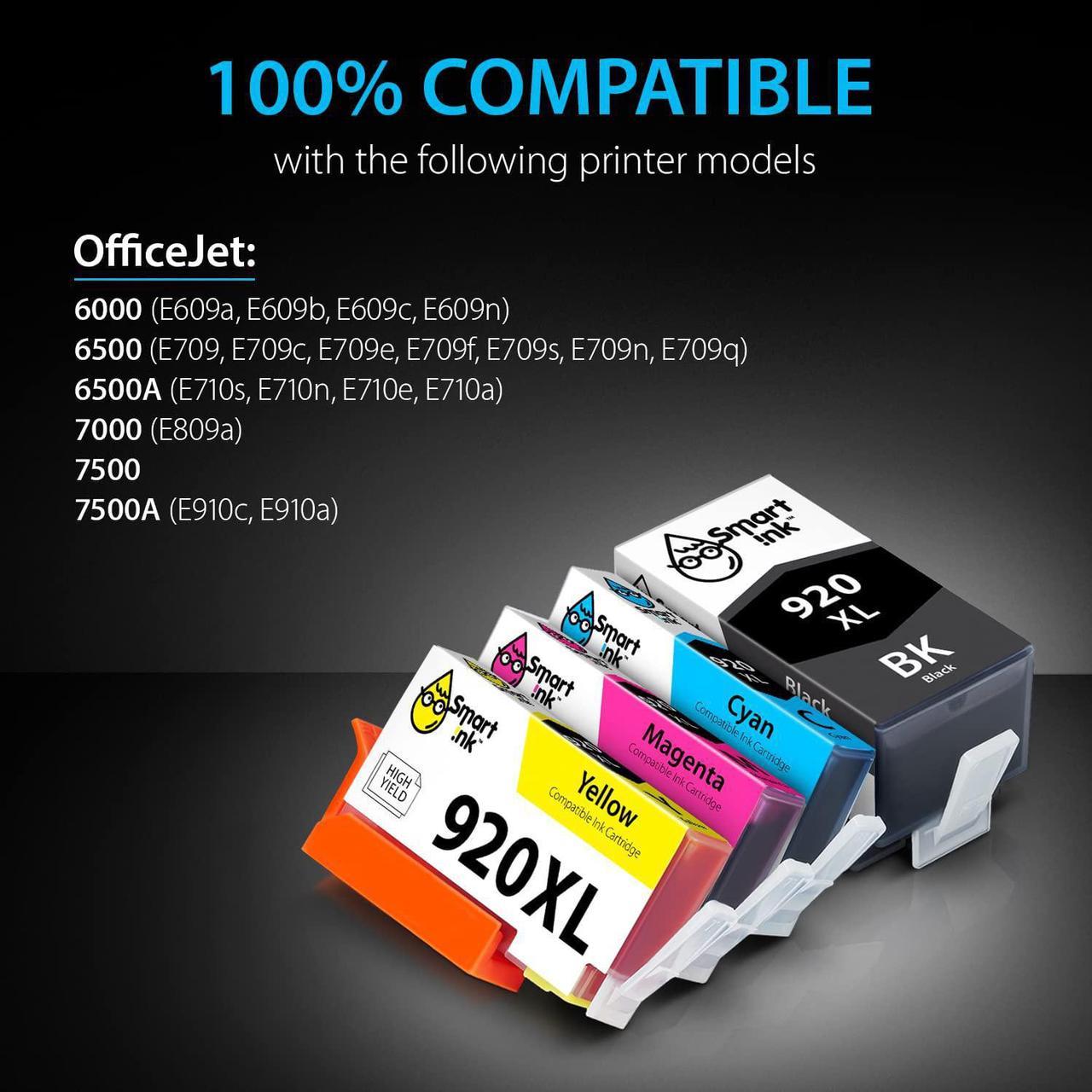 Alt view image 4 of 6 - Smart Ink Compatible Ink Cartridge Replacement  920 XL 920XL (2BK & 2C/M/Y 8 Pack Combo) Compatible with HP Officejet 6000 6500 6500A 7000 7500 7500A