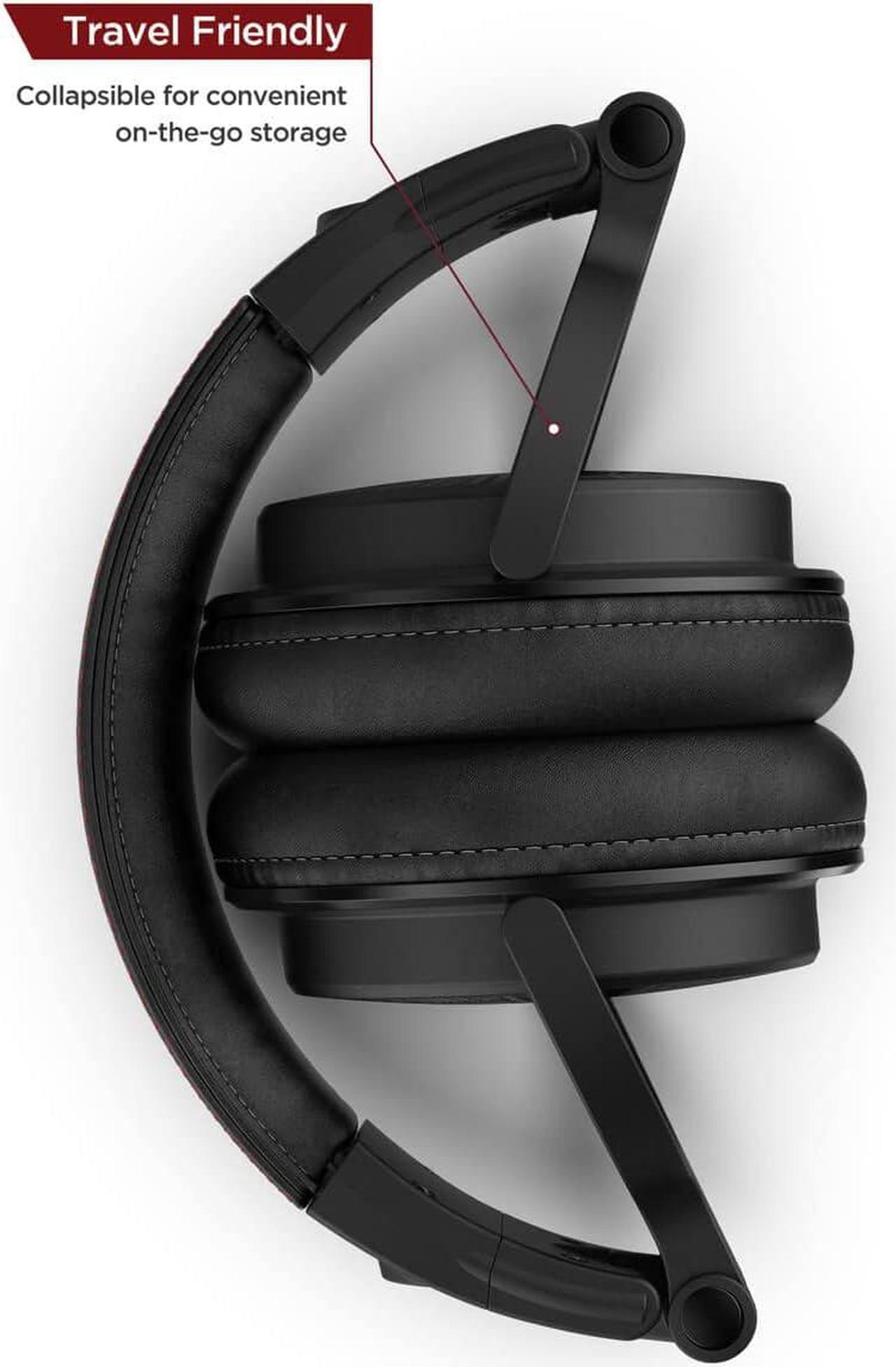Alt view image 3 of 7 - Thore Over Ear iPhone Headphones with Lightning Connector (Apple MFi Certified)  Closed Back Studio DJ Monitor Earphones (50mm Neodymium Drivers) (V200 Black/Red)