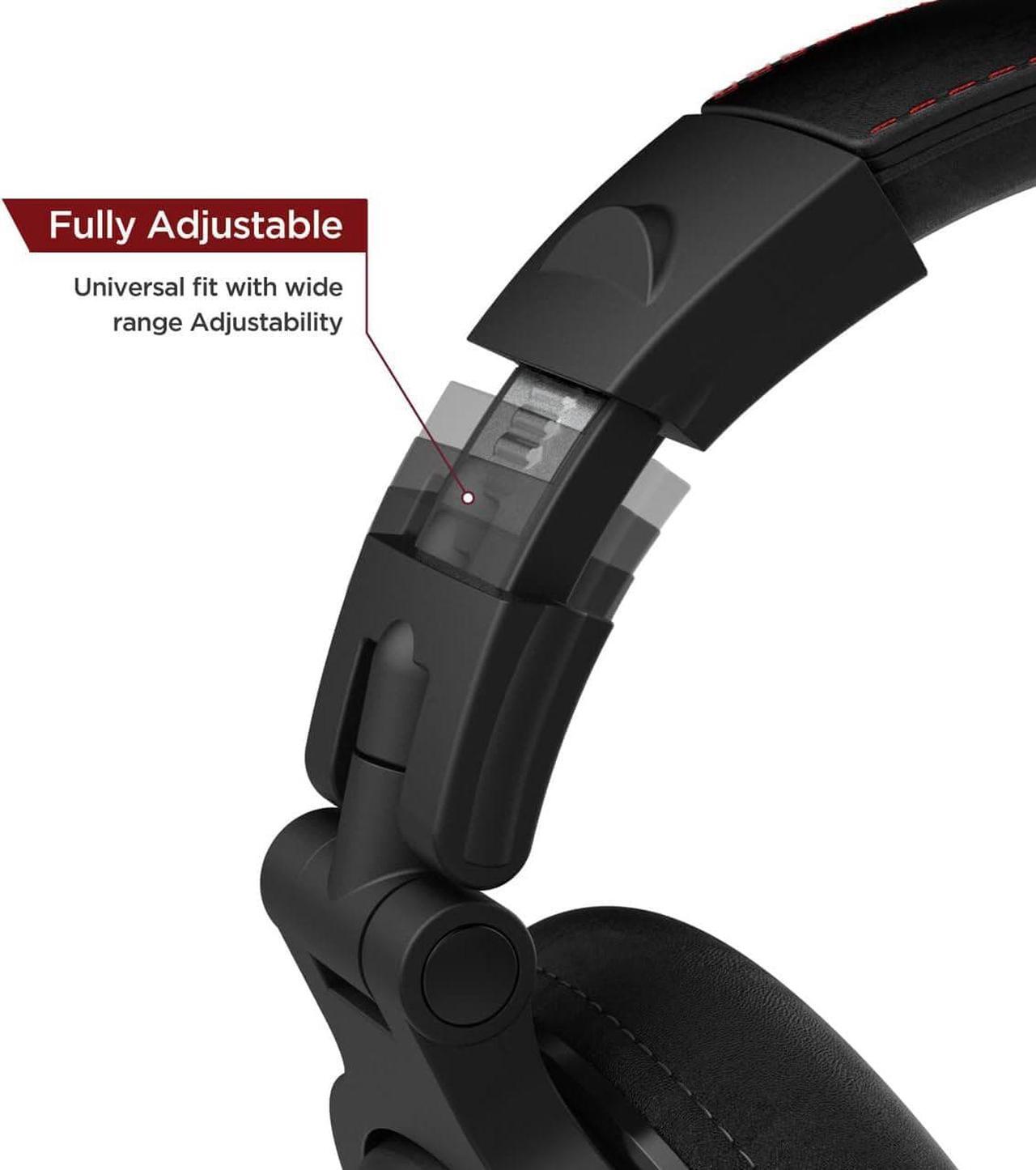 Alt view image 6 of 7 - Thore Over Ear iPhone Headphones with Lightning Connector (Apple MFi Certified)  Closed Back Studio DJ Monitor Earphones (50mm Neodymium Drivers) (V200 Black/Red)