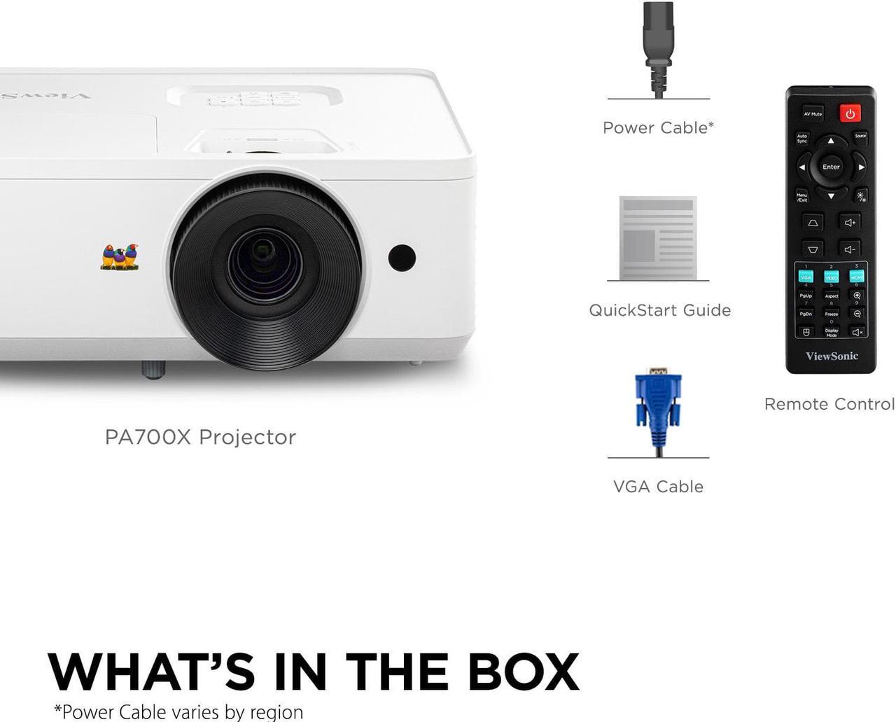 Alt view image 7 of 15 - ViewSonic PA700X 4500 Lumens XGA High Brightness Projector w Vertical Keystone for Business and Education