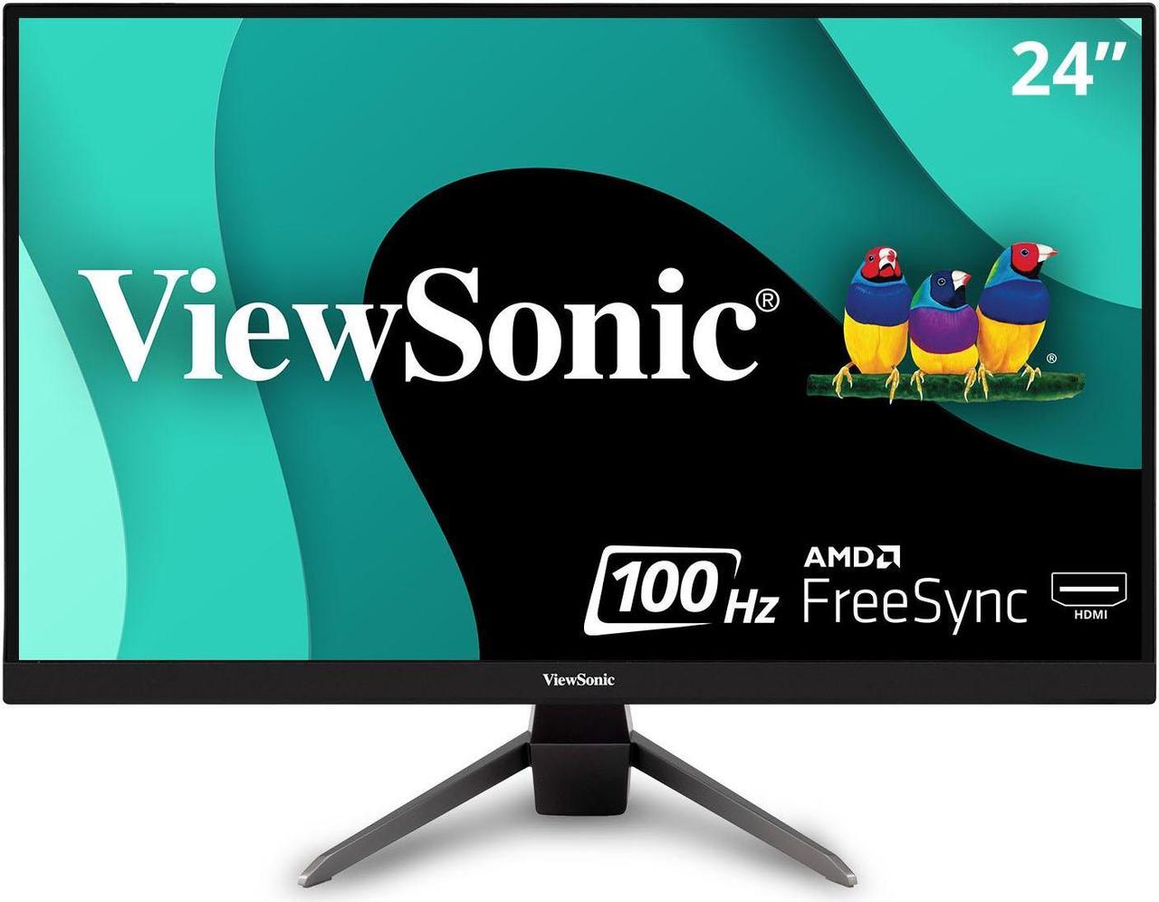 ViewSonic VX2467-MHD 24 Inch 1080p Gaming Monitor with 100Hz, 1ms, Ultra-Thin Bezels, FreeSync, Eye Care, HDMI, VGA, and DP