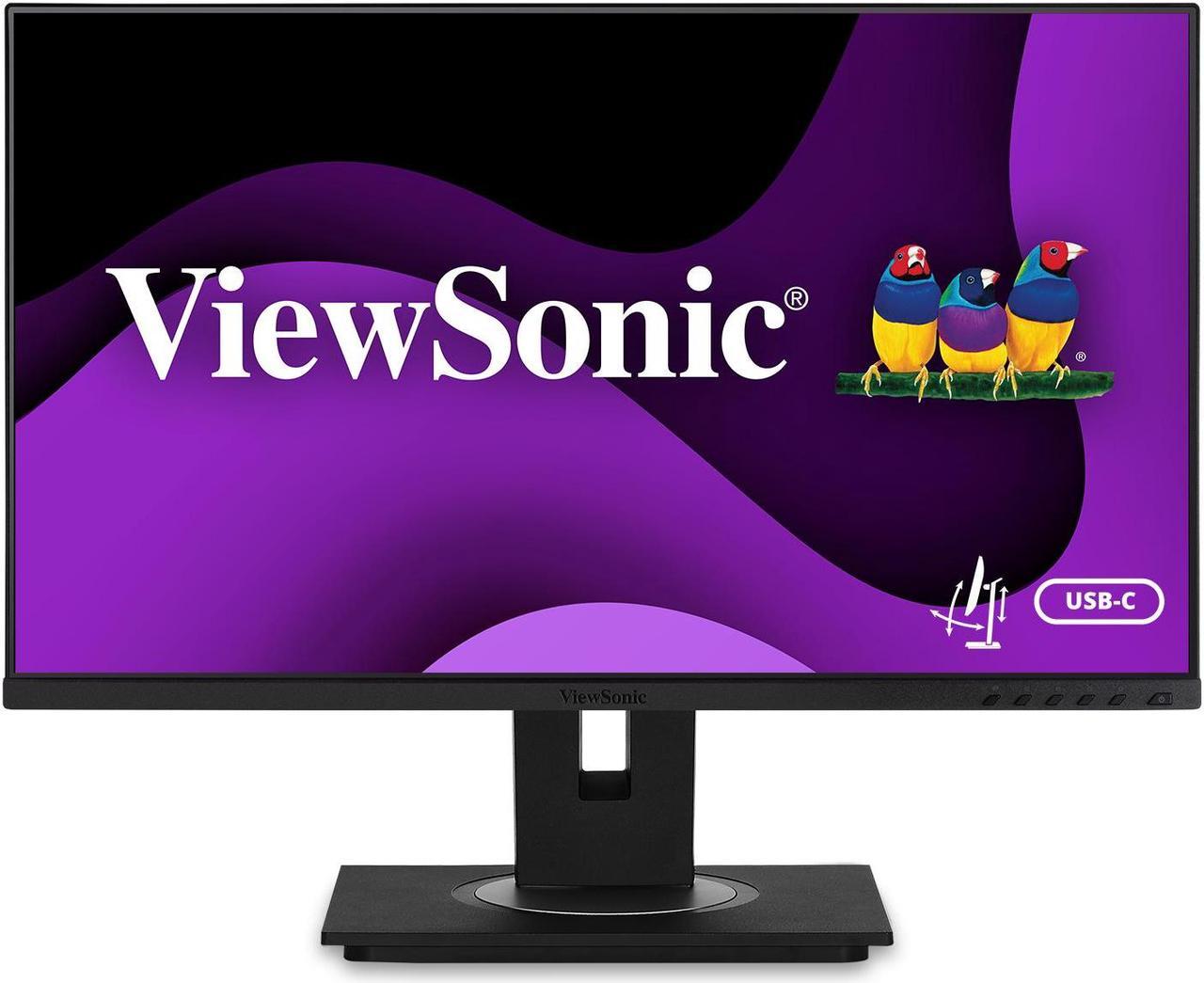 ViewSonic VG245 24 Inch IPS 1080p Monitor Designed for Surface with advanced ergonomics, 60W USB C, HDMI and DisplayPort inputs for Home and Office