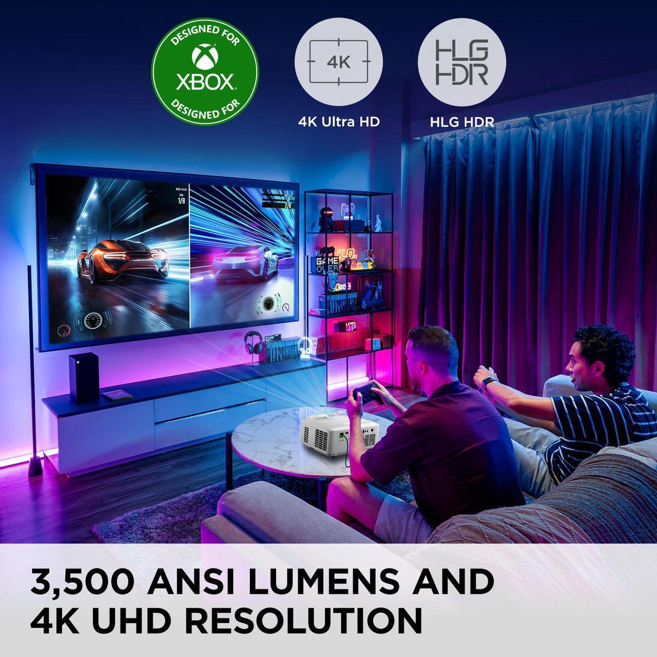 Alt view image 2 of 9 - ViewSonic LX700-4K UHD 3500 Lumens 4K Laser Projector Designed for Xbox