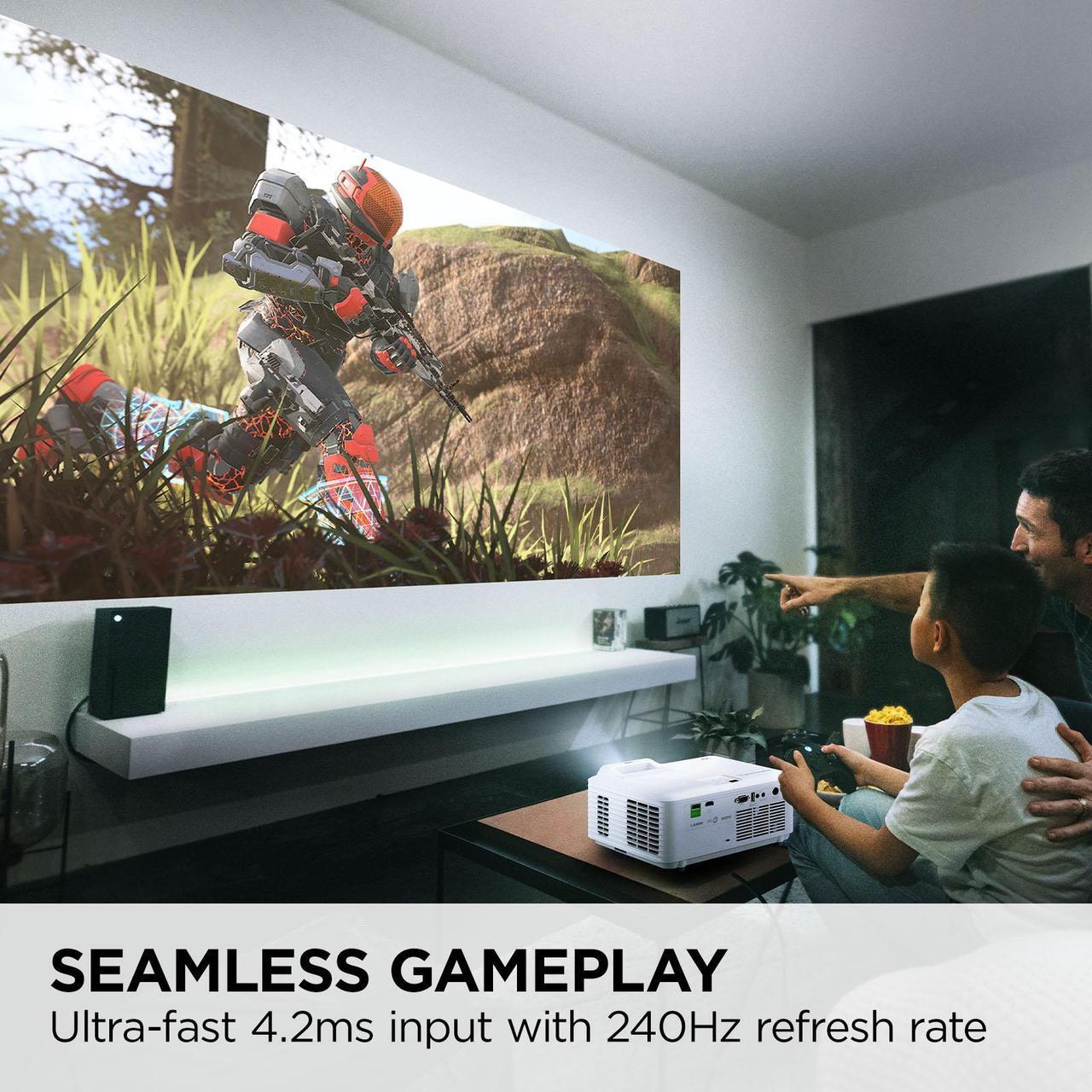 Alt view image 3 of 9 - ViewSonic LX700-4K UHD 3500 Lumens 4K Laser Projector Designed for Xbox