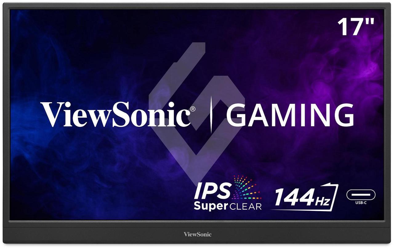Alt view image 2 of 14 - ViewSonic VX1754 17 Inch 1080p IPS Portable Gaming Monitor with 144Hz, AMD FreeSync,2 Way Powered 60W USB C, Mini HDMI, and Built-in Stand with Protective Cover