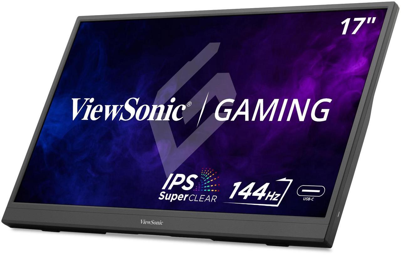 Alt view image 3 of 14 - ViewSonic VX1754 17 Inch 1080p IPS Portable Gaming Monitor with 144Hz, AMD FreeSync,2 Way Powered 60W USB C, Mini HDMI, and Built-in Stand with Protective Cover