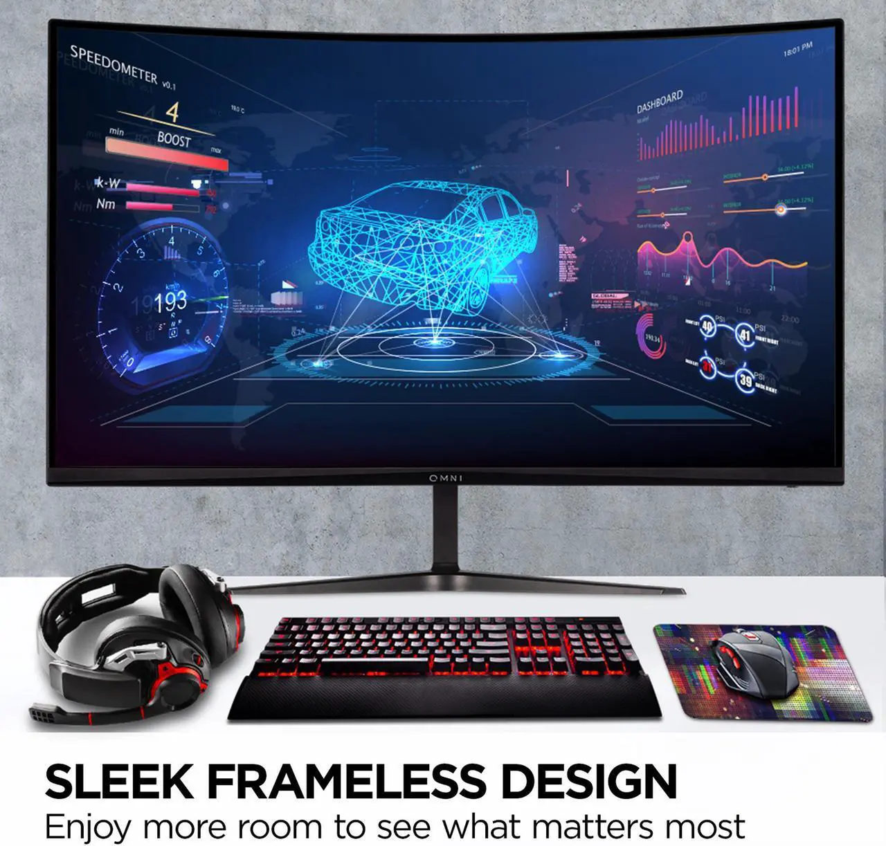 Alt view image 3 of 16 - ViewSonic VX3218C-2K 32 Inch Curved 1440p 1ms 165Hz Gaming Monitor with AMD FreeSync Premium, Eye Care, HDMI and Display Port