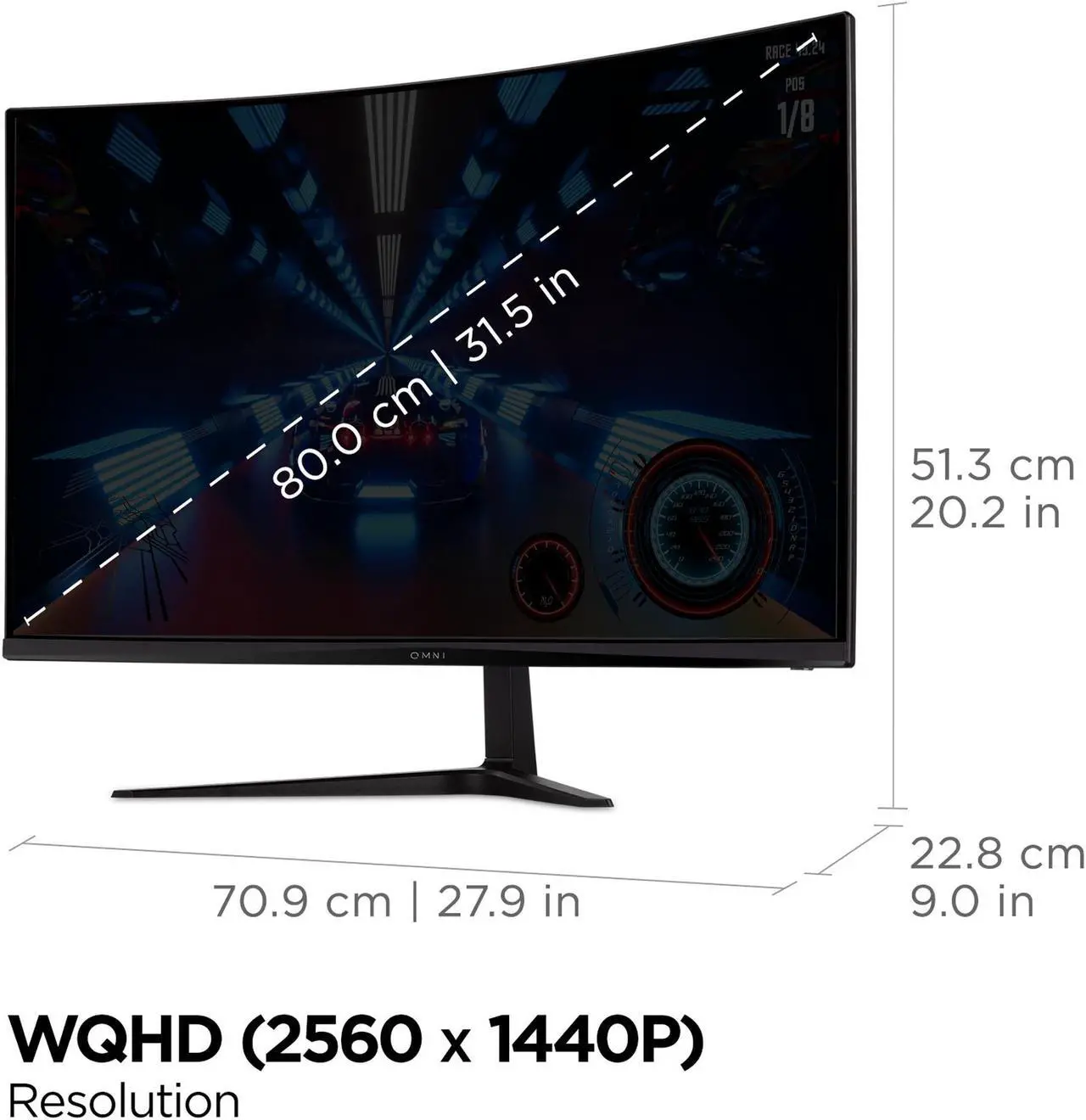 Alt view image 4 of 16 - ViewSonic VX3218C-2K 32 Inch Curved 1440p 1ms 165Hz Gaming Monitor with AMD FreeSync Premium, Eye Care, HDMI and Display Port