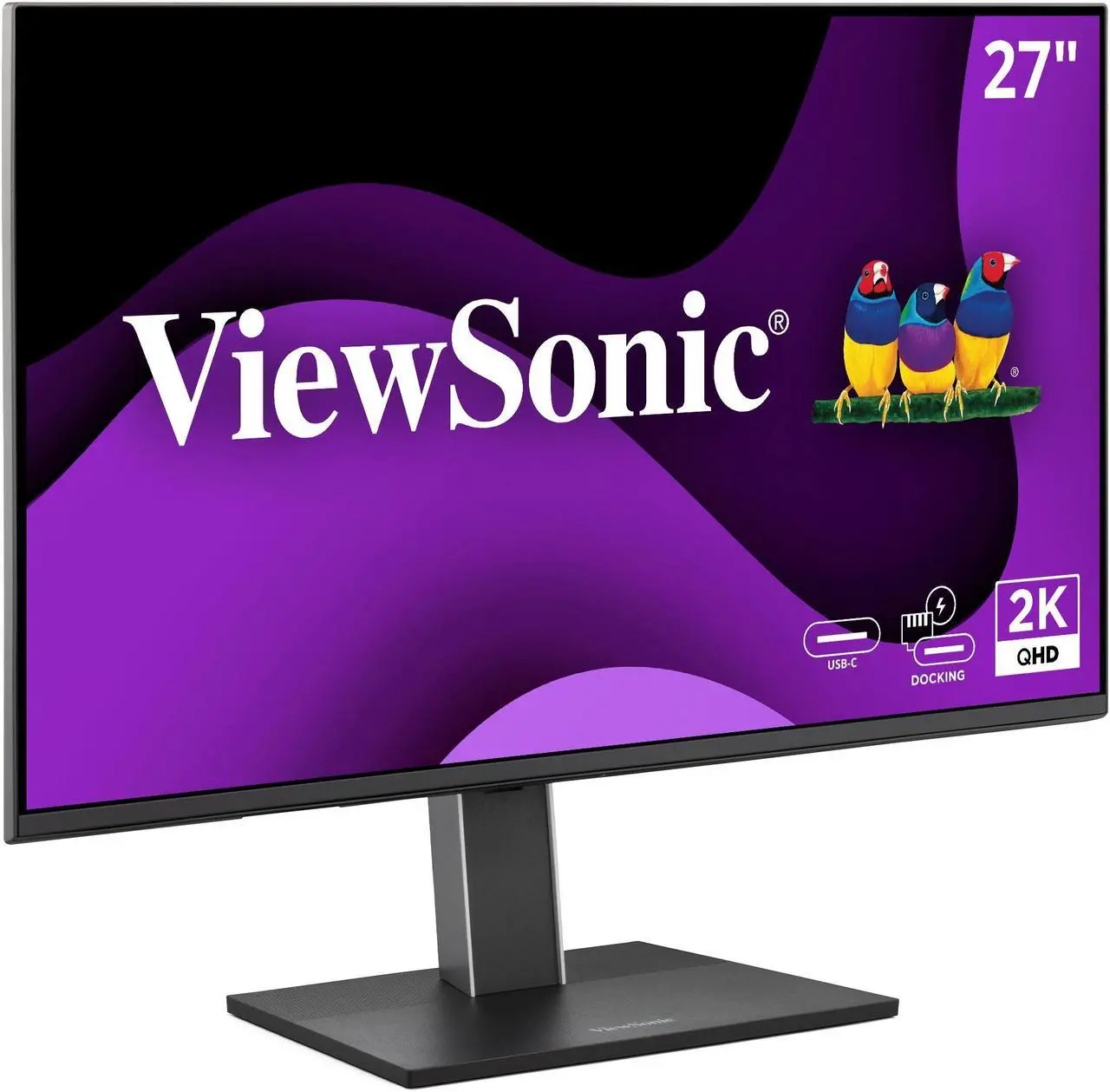 Alt view image 2 of 15 - ViewSonic VG2758-2K 27 Inch 1440p IPS Docking Monitor with Advanced Ergonomics, 100W USB C, 5-port USB Hub, HDMI, DisplayPort, and Daisy Chain for Home and Office
