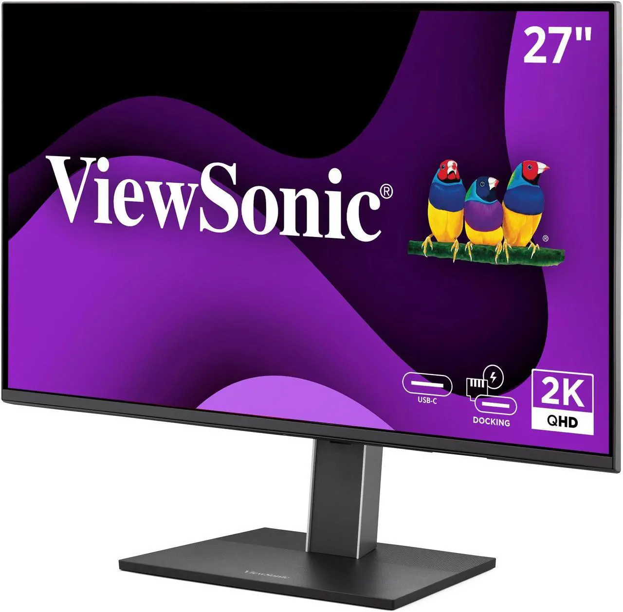 Alt view image 3 of 15 - ViewSonic VG2758-2K 27 Inch 1440p IPS Docking Monitor with Advanced Ergonomics, 100W USB C, 5-port USB Hub, HDMI, DisplayPort, and Daisy Chain for Home and Office