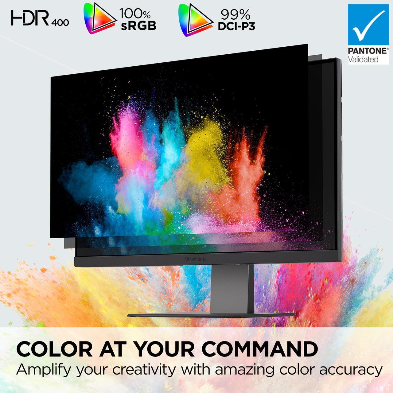 Alt view image 5 of 14 - ViewSonic VP2788-5K 27" 5K Mac-Ready Monitor with 100% sRGB, 99% DCI-P3, Pantone Validated, Advanced Ergonomics, Thunderbolt 4, USB Hub, HDMI, and DP for Home and Office