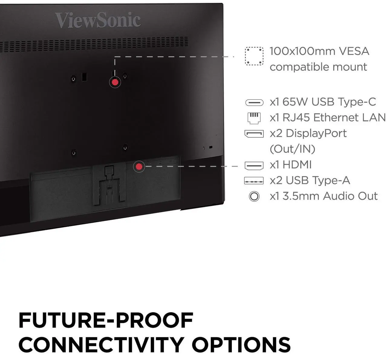 Alt view image 6 of 15 - ViewSonic VP2468A_H2 24" Premium Dual Pack Head-Only IPS 1080p Monitor with Advanced Ergonomics, ColorPro 100% sRGB REC 709, 14-bit 3D LUT, Eye Care, and 65W USB C for Home and Office