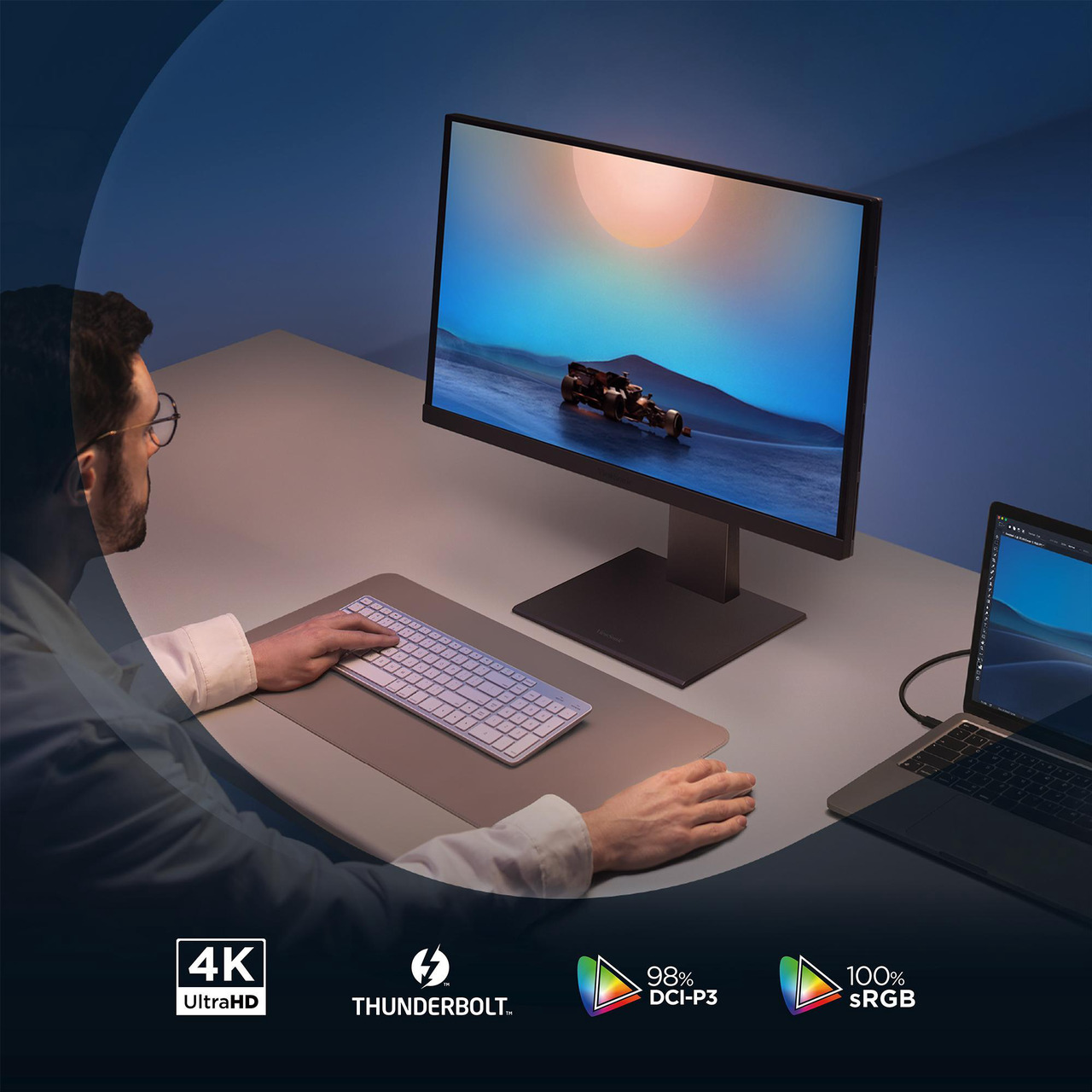 Open Box: ViewSonic VP2488-4K 24 Inch 4K Mac-Ready Monitor with 100%sRGB, 98% DCI-P3, Pantone Validated, Advanced Ergonomics, Thunderbolt 4, USB Hub, HDMI, and DP for Home and Office - Newegg.ca - Open Box condition - Image 22
