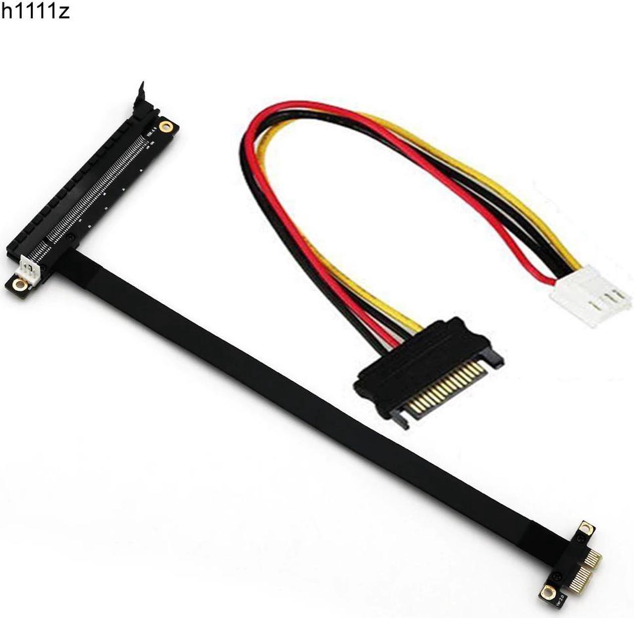 Main image of PCIE 1X TO 16X Flexible Extension Cable PCI Express 1 to 16 X Adapter PCIE Riser Card Extender SATA to IDE 4Pin Power for Mining