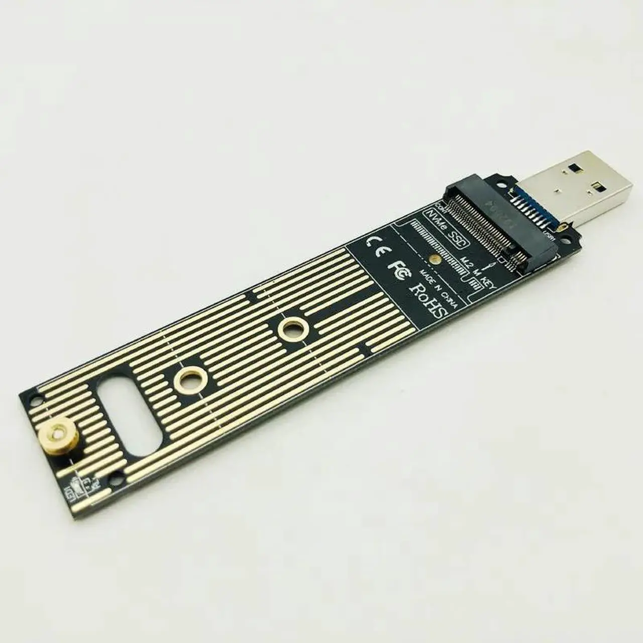 Alt view image 6 of 6 - Portable High Performance NVME to USB Adapter M.2 SSD to Type-A Card USB 3.1 Gen 2 Bridge Chip to M2 SSD Key M for Windows XP/7/