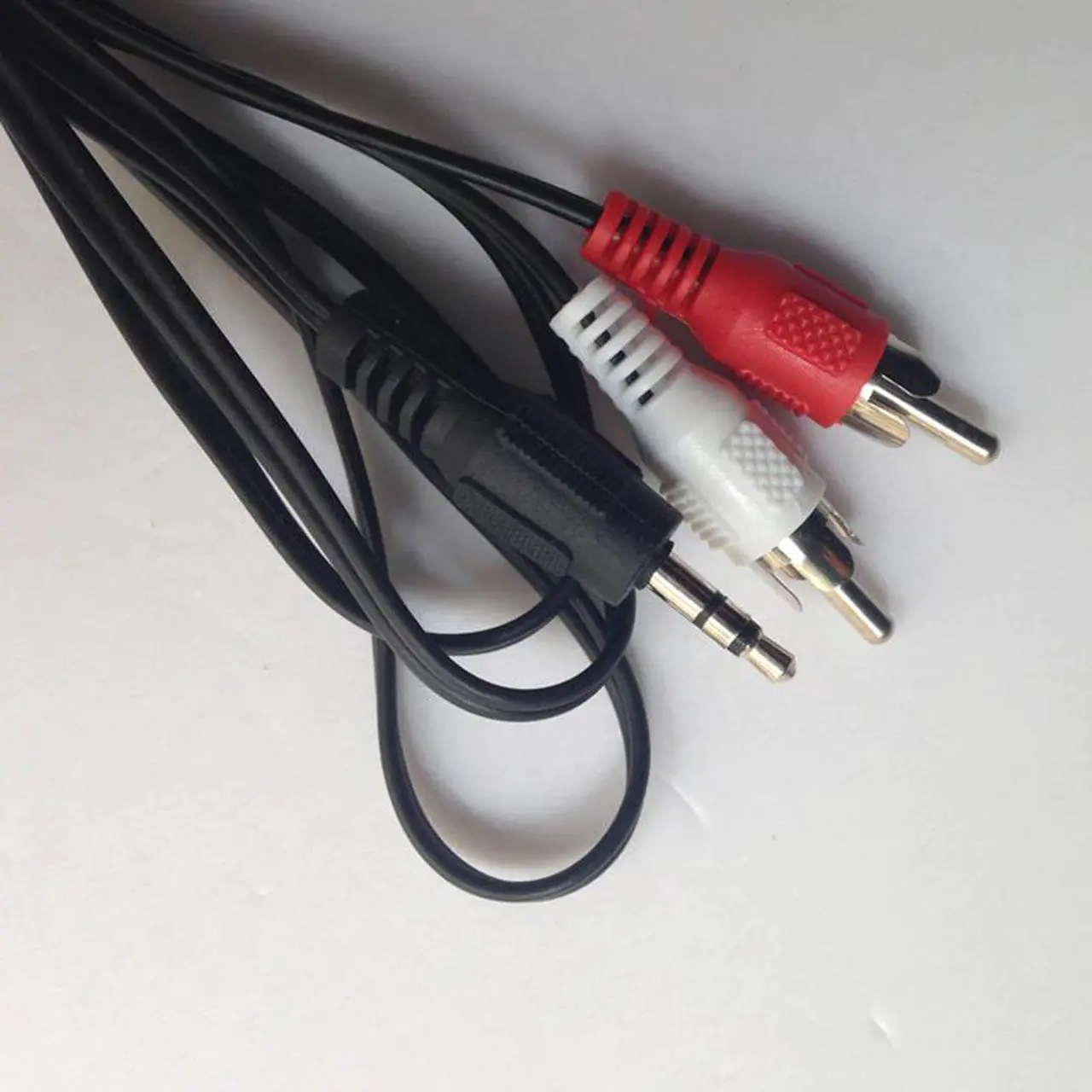 Alt view image 2 of 4 - 3.5mm Jack Aux to 2 RCA Audio Video Cable Stereo Y Splitter Cable AV Adapter 2RCA Cord Wire For PC DVD TV VCR Speakers Camera 1m